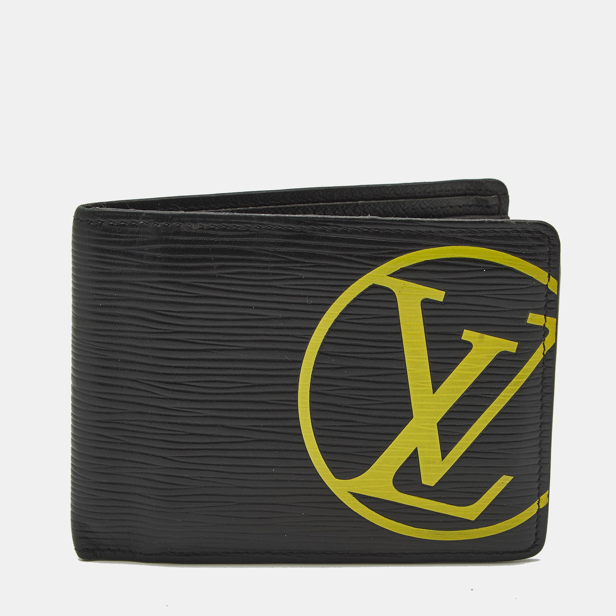 

Louis Vuitton Black Leather LV Circle Bifold Wallet
