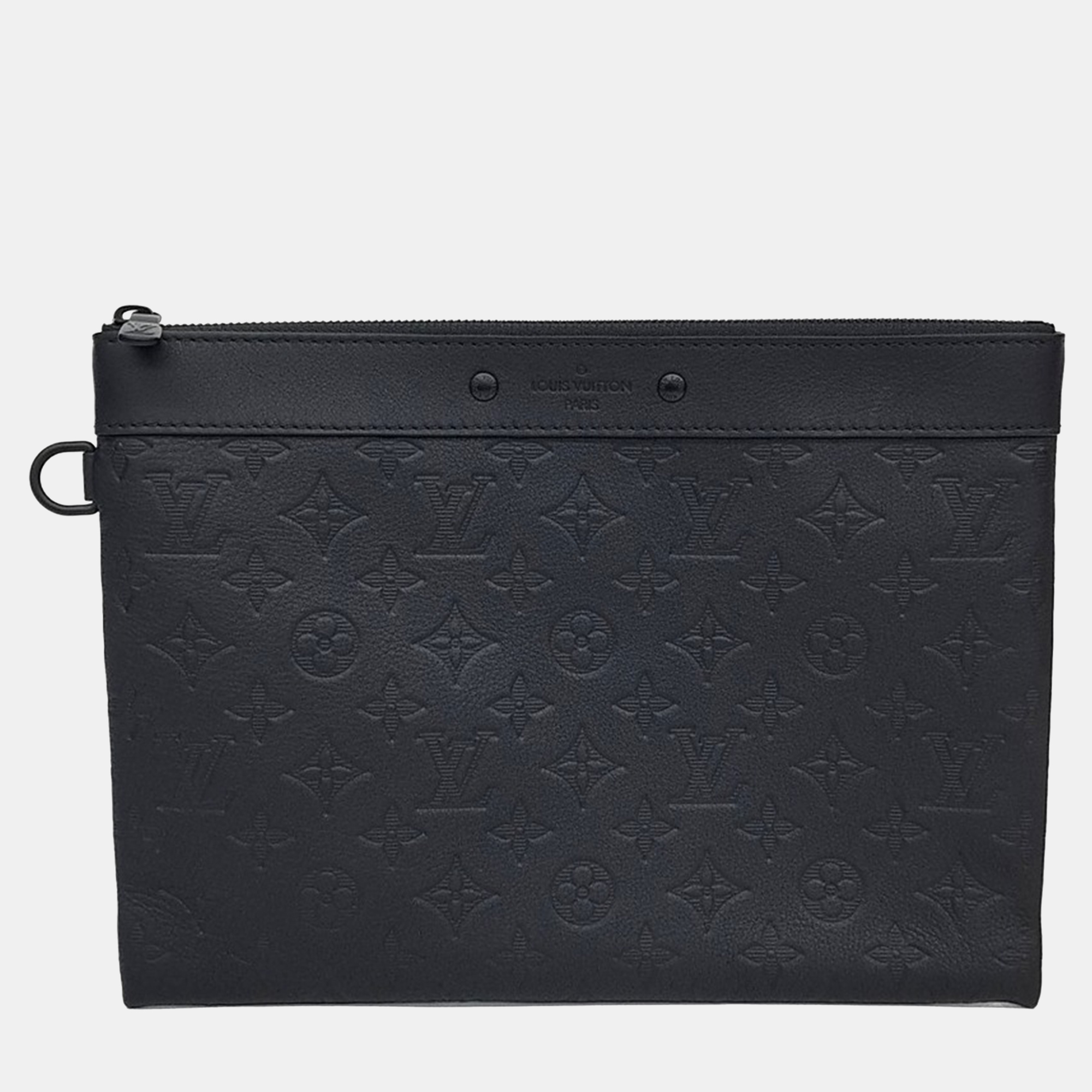

Louis Vuitton Black Leather Shadow Pochette Togo bag