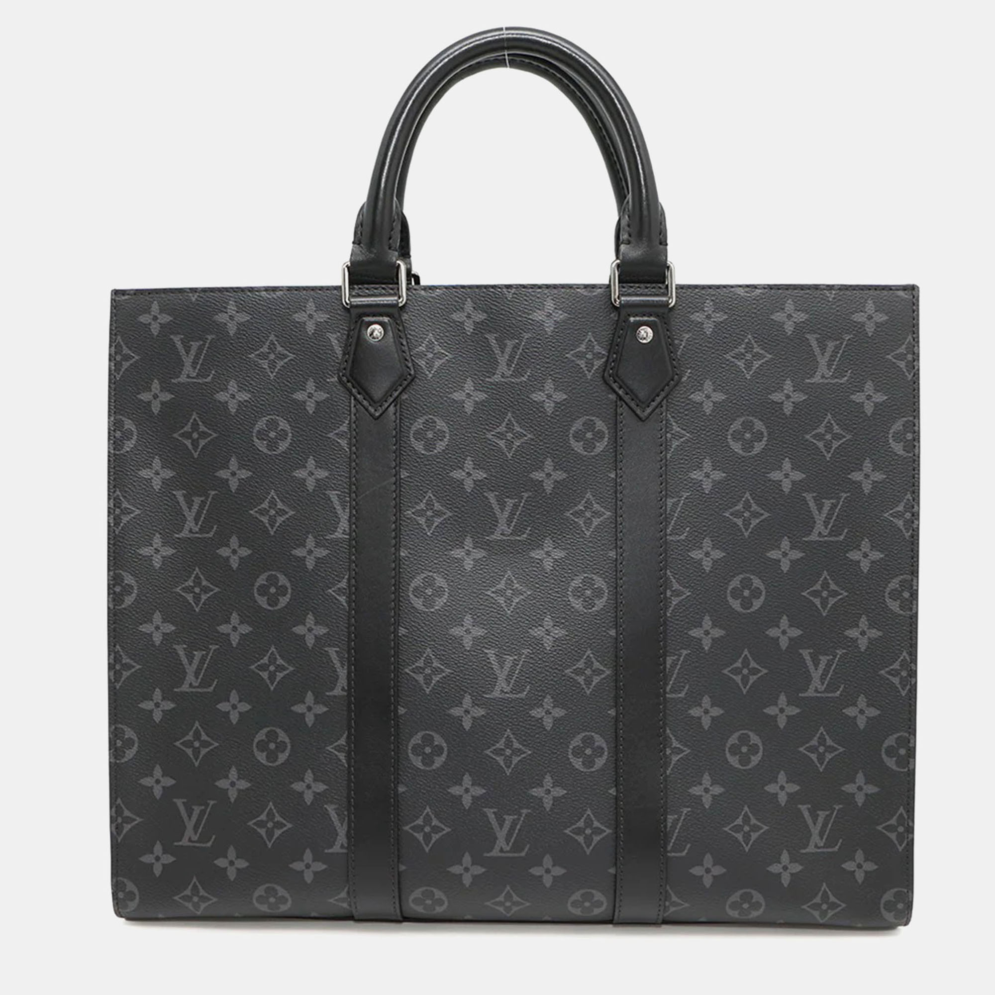 

Louis Vuitton Sac Plat 24H Noir Monogram Eclipse Canvas Tote Bag, Black