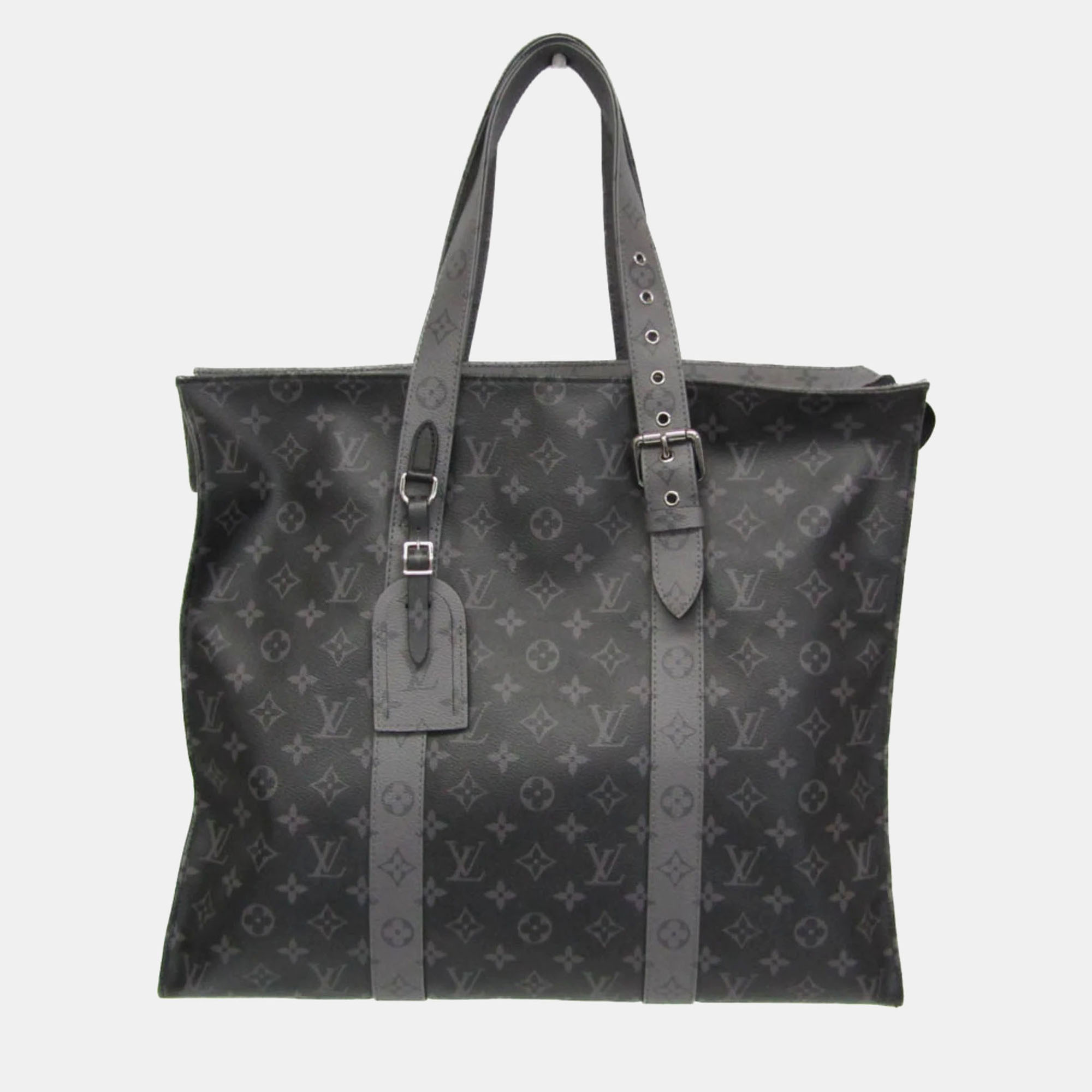 

Louis Vuitton Cabas Zip GM Monogram Eclipse BlackGray Canvas Tote Bag, Black