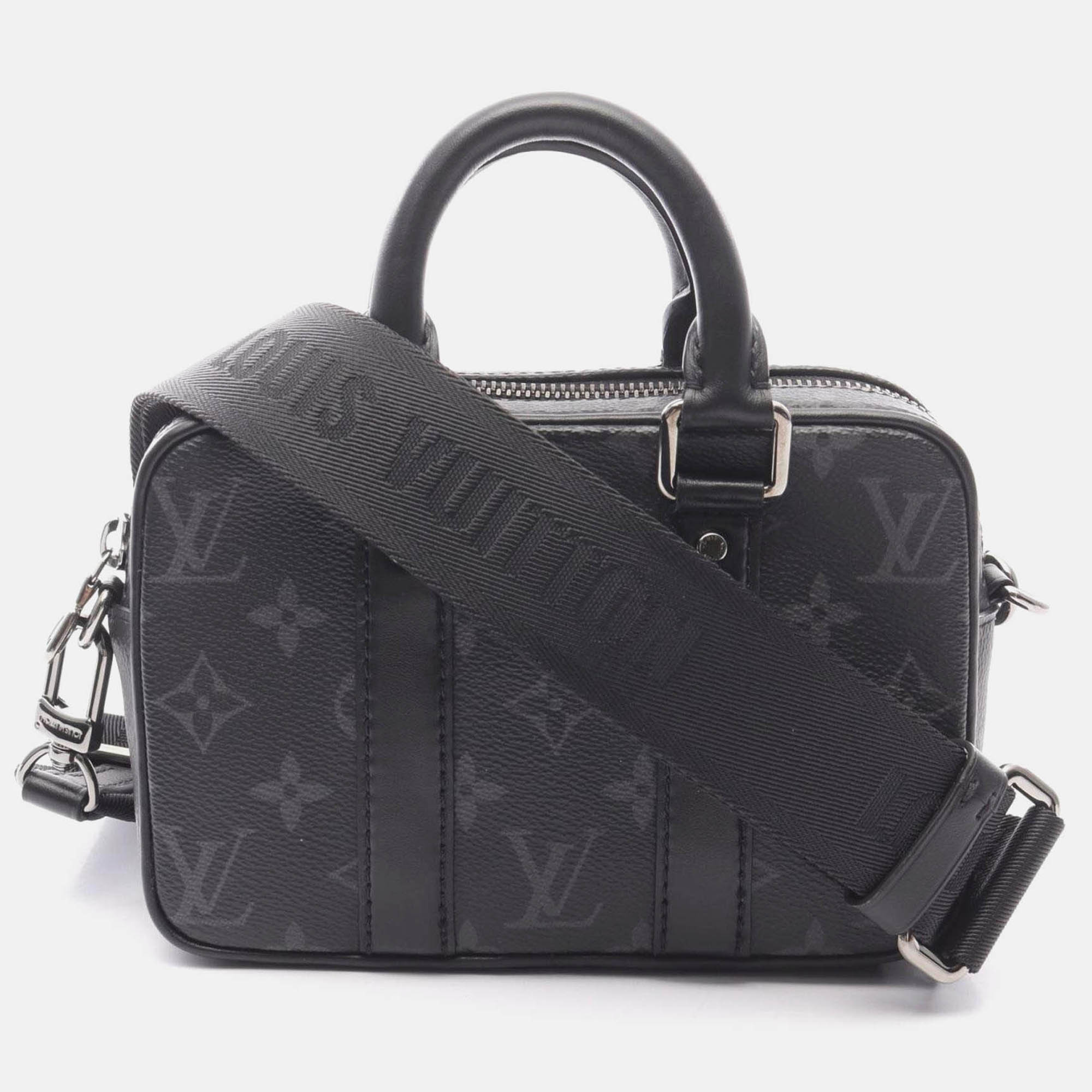 

Louis Vuitton Nano Porte Documents Monogram Eclipse Black Canvas Leather Handbag