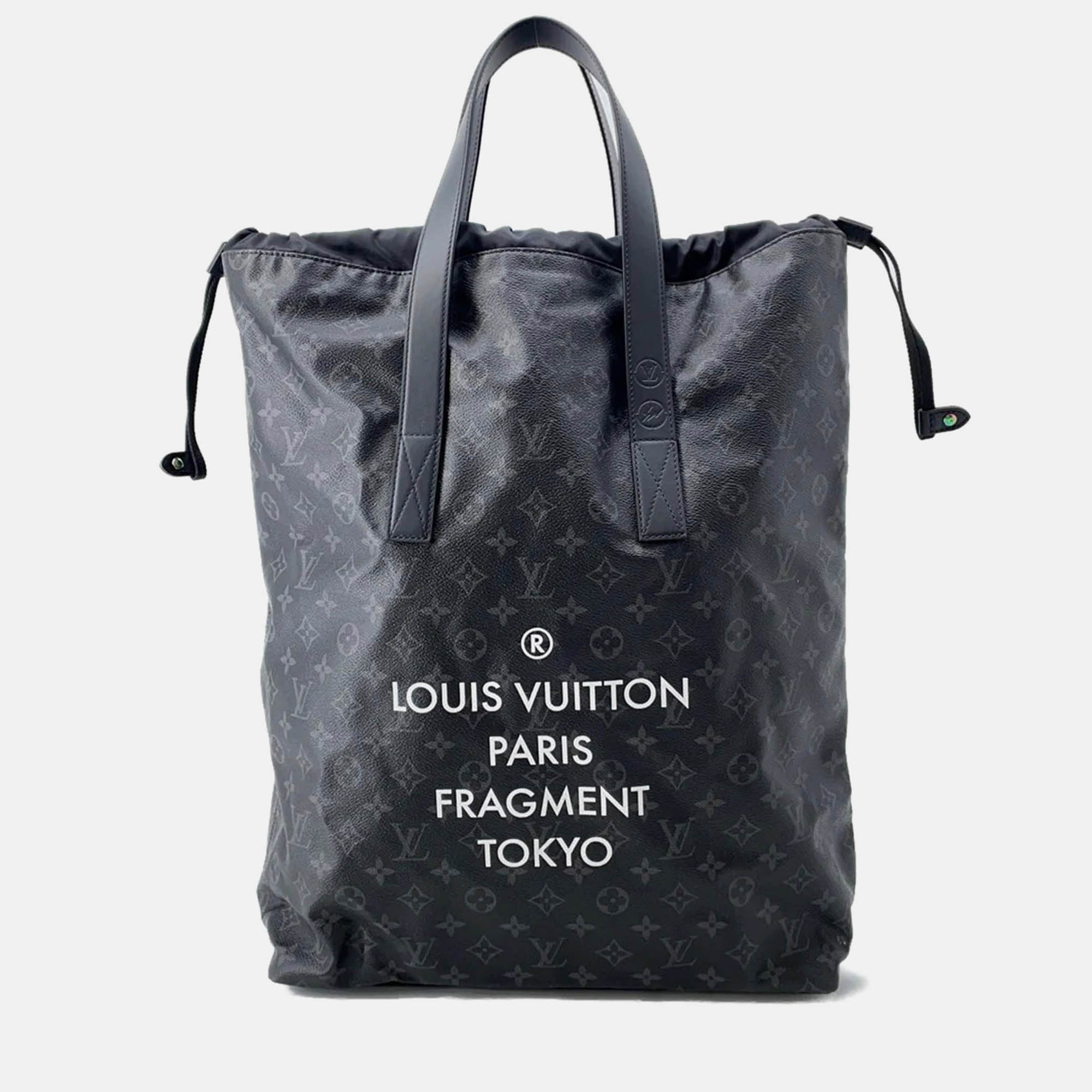 Pre-owned Louis Vuitton Cabas Light Noir Monogram Eclipse Fragment Hiroshi Fujiwara Tote In Black