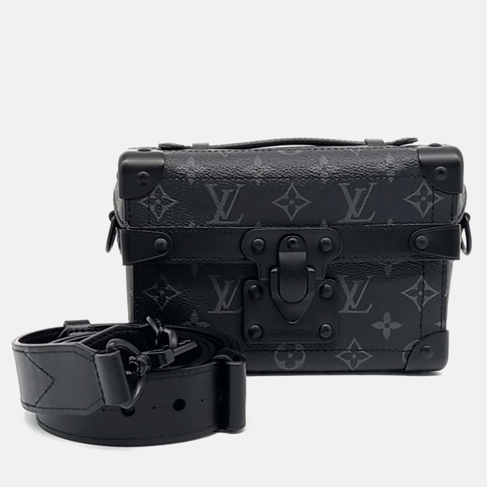 

Louis Vuitton Black Coated Canvas Eclipse Soul Trunk Bag