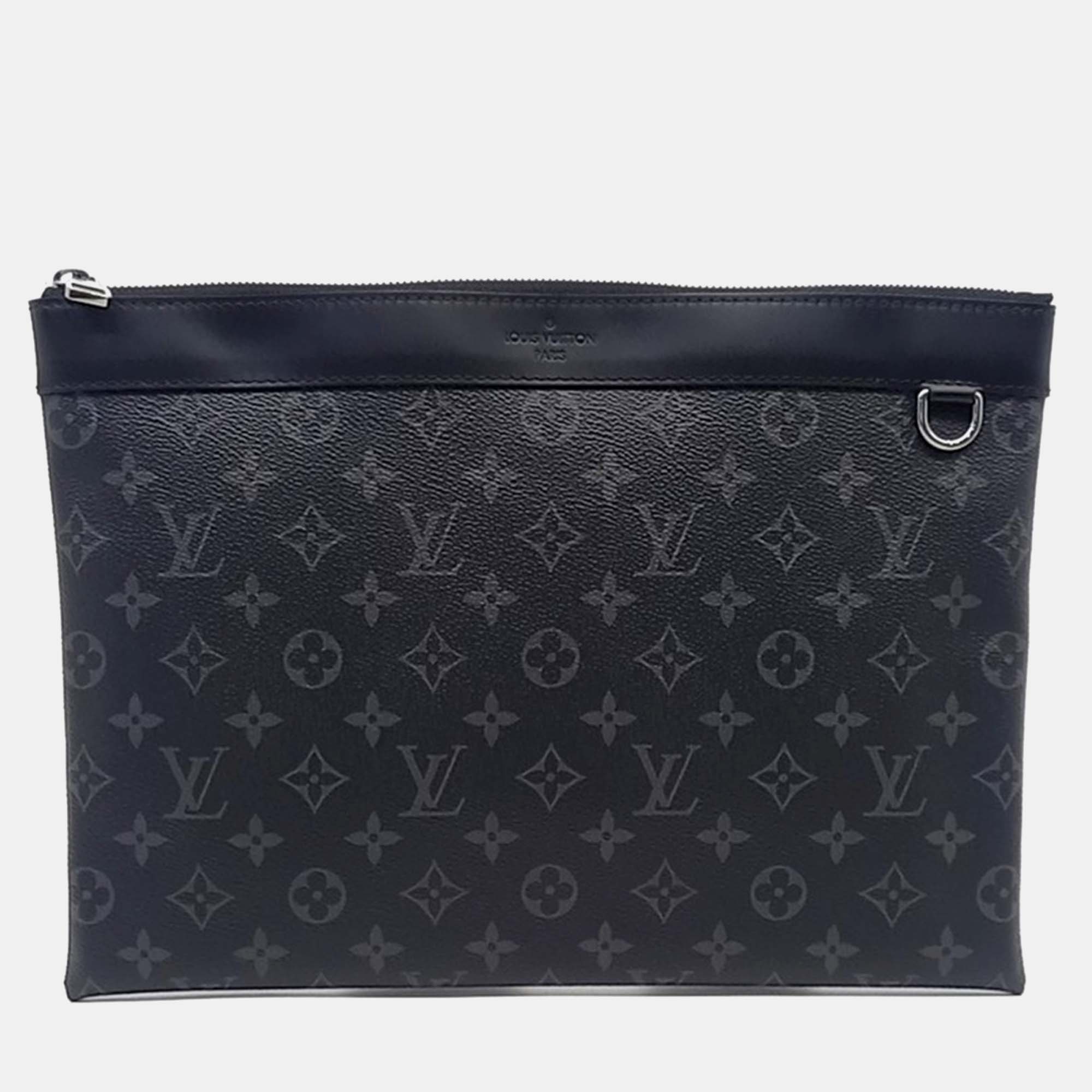 

Louis Vuitton Black Canvas Eclipse Pochette Clutch