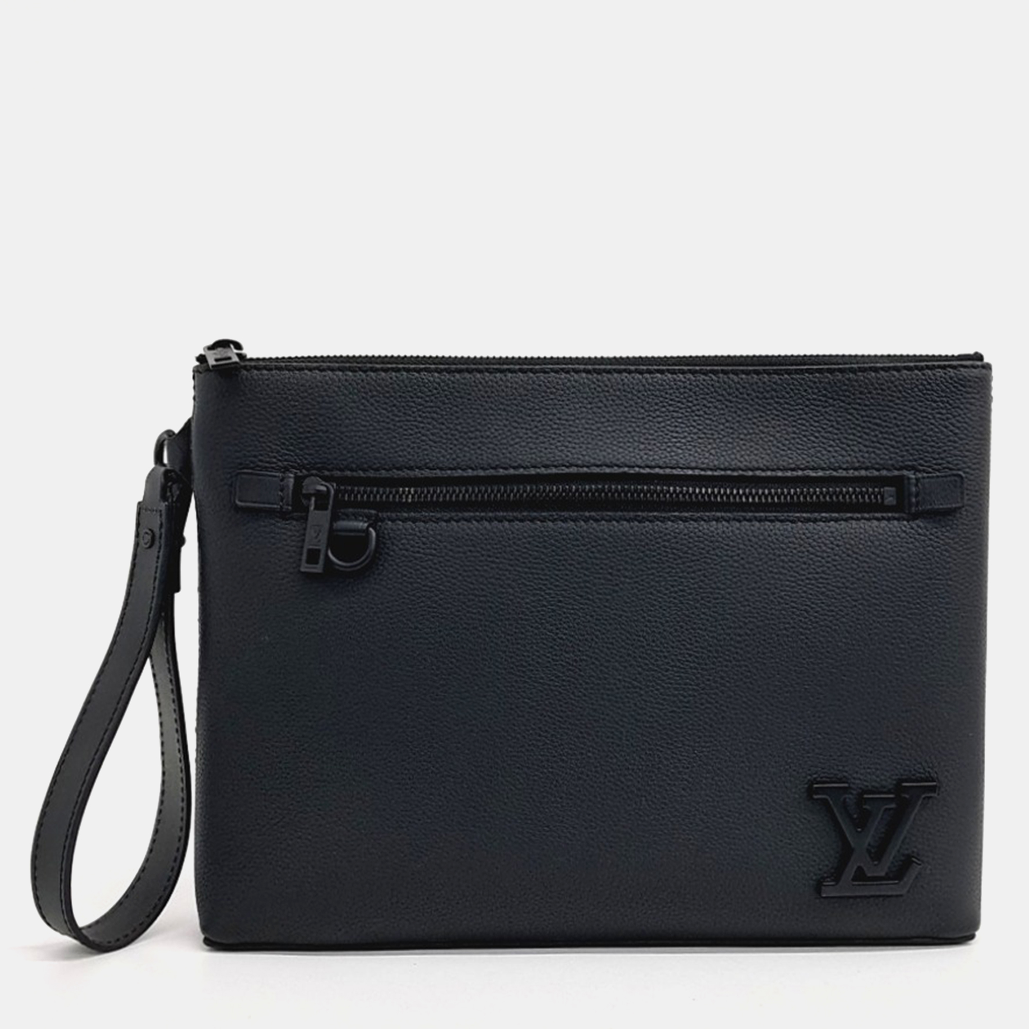 

Louis Vuitton Black Leather iPad Pouch