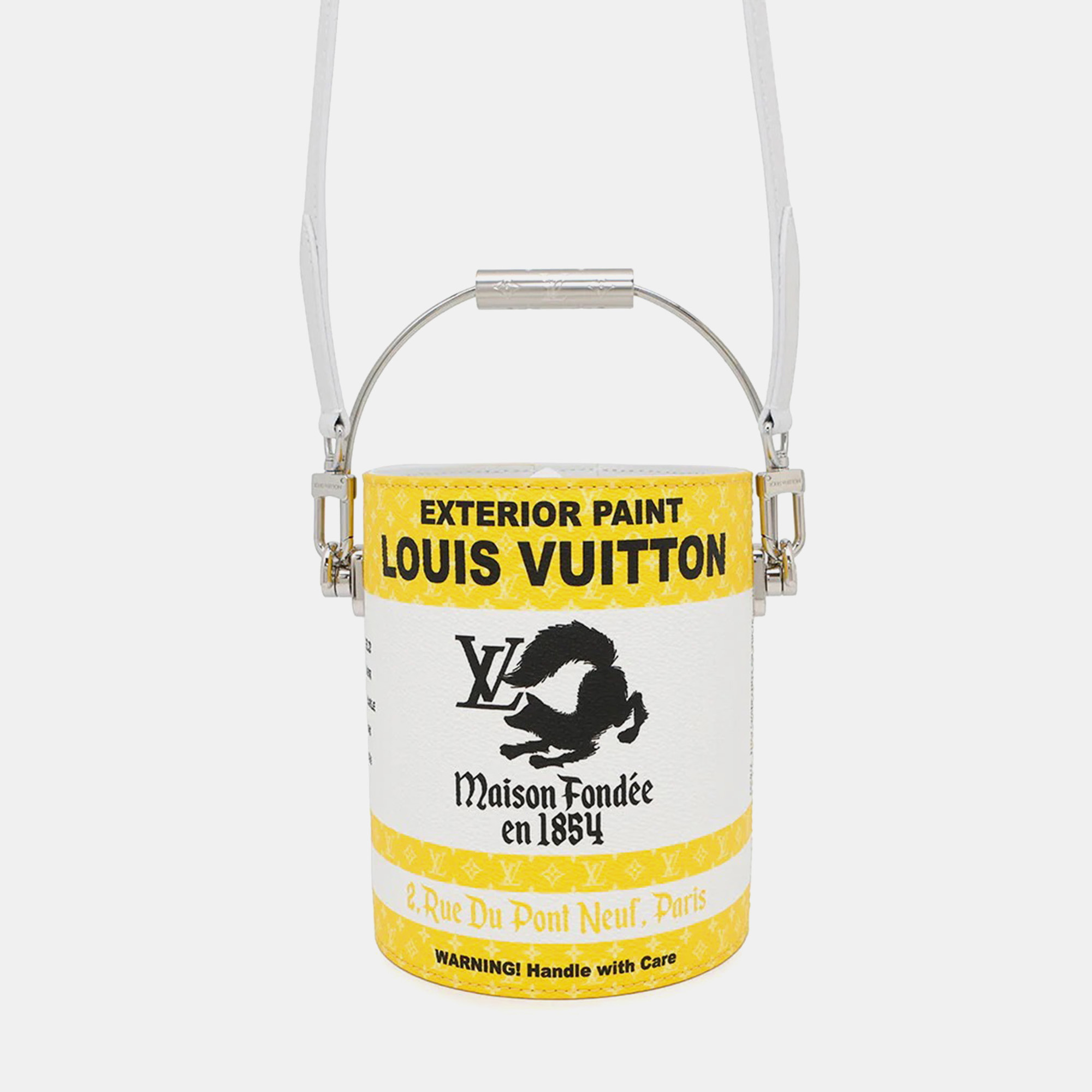 

Louis Vuitton Paint Can Yellow Canvas Leather Handbag