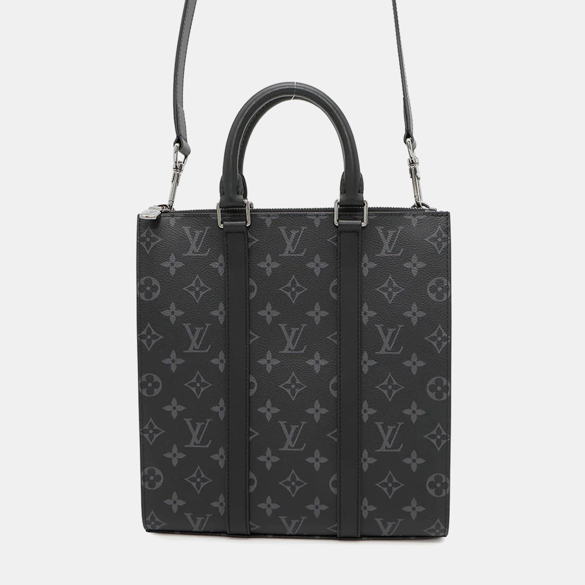 

Louis Vuitton Sac Plat Noir Monogram Eclipse Handbag, Black