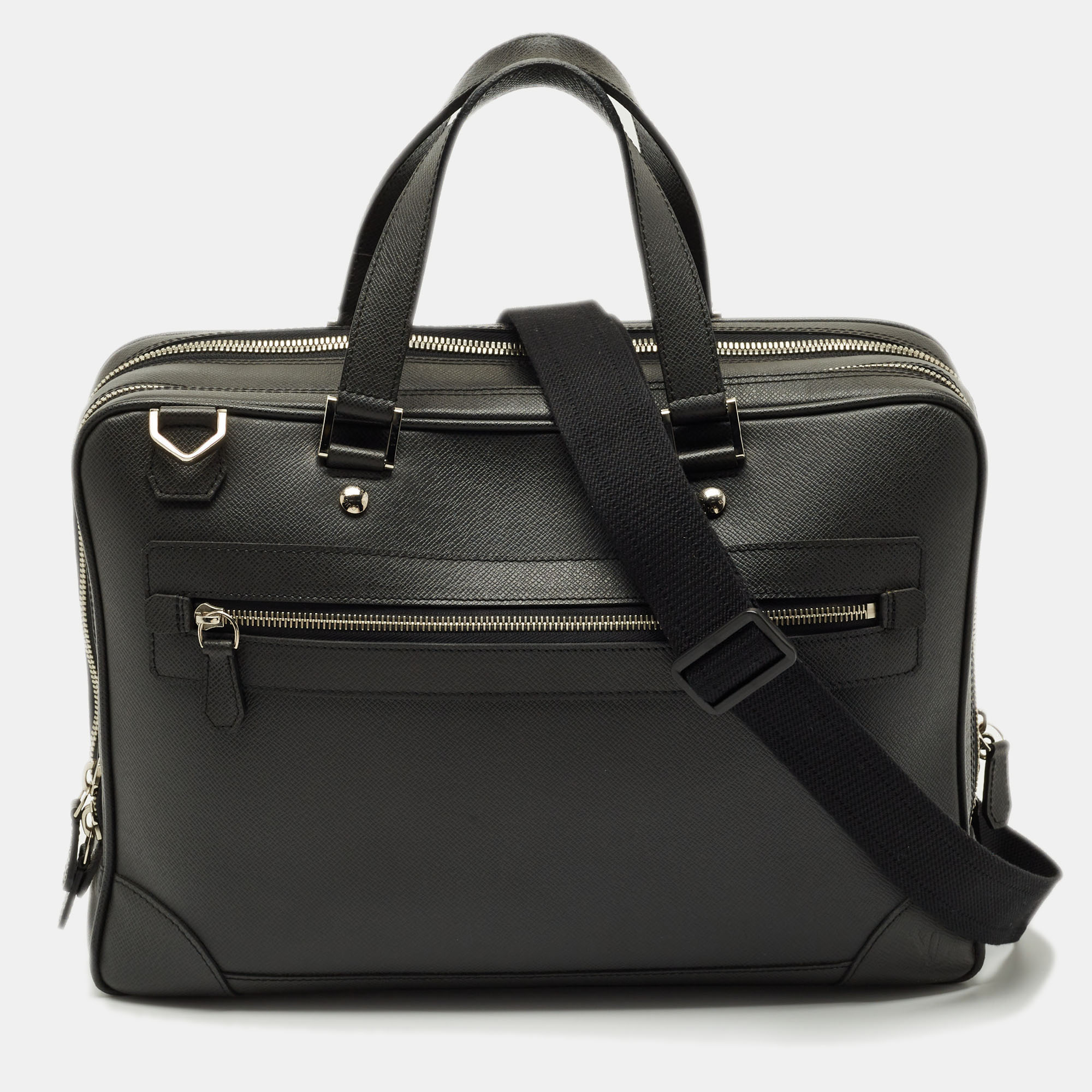 

Louis Vuitton Black Taiga Leather Alexander Briefcase