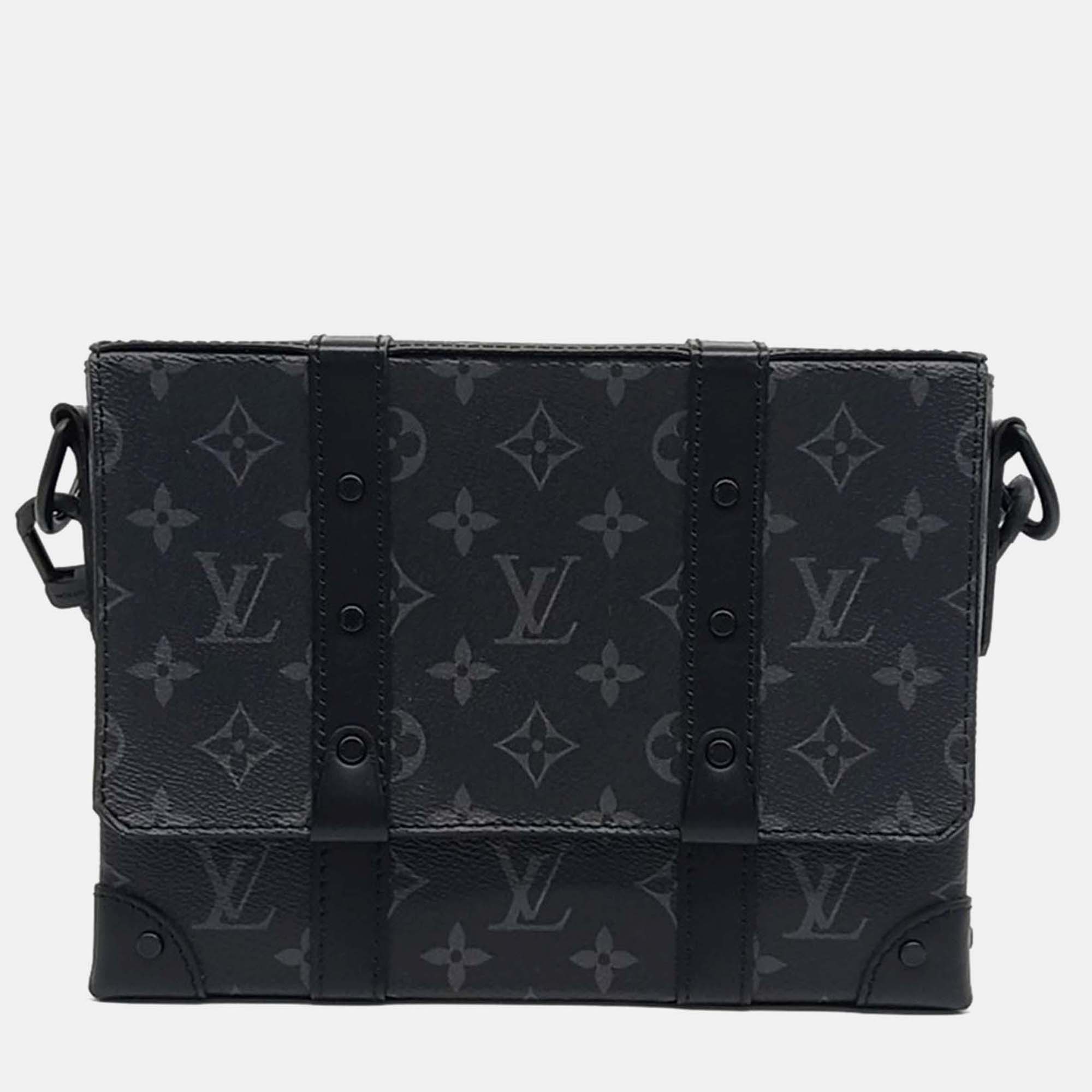 

Louis Vuitton Black Coated Canvas and Leather Trunk Messenger Bag
