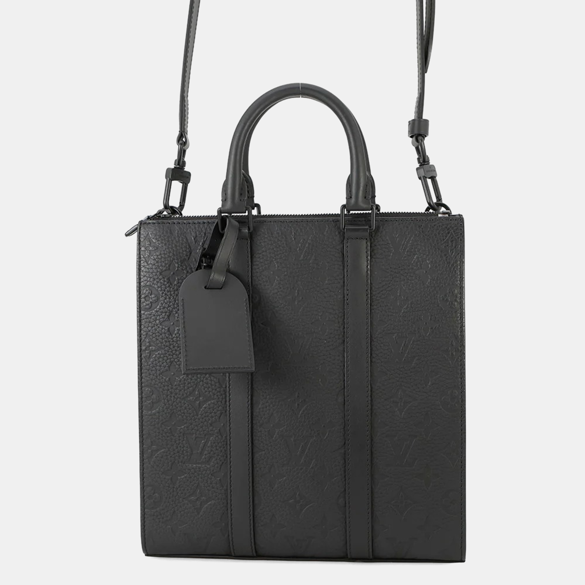 

Louis Vuitton Sac Plat Noir Monogram Taurillon Leather Tote Bag, Black