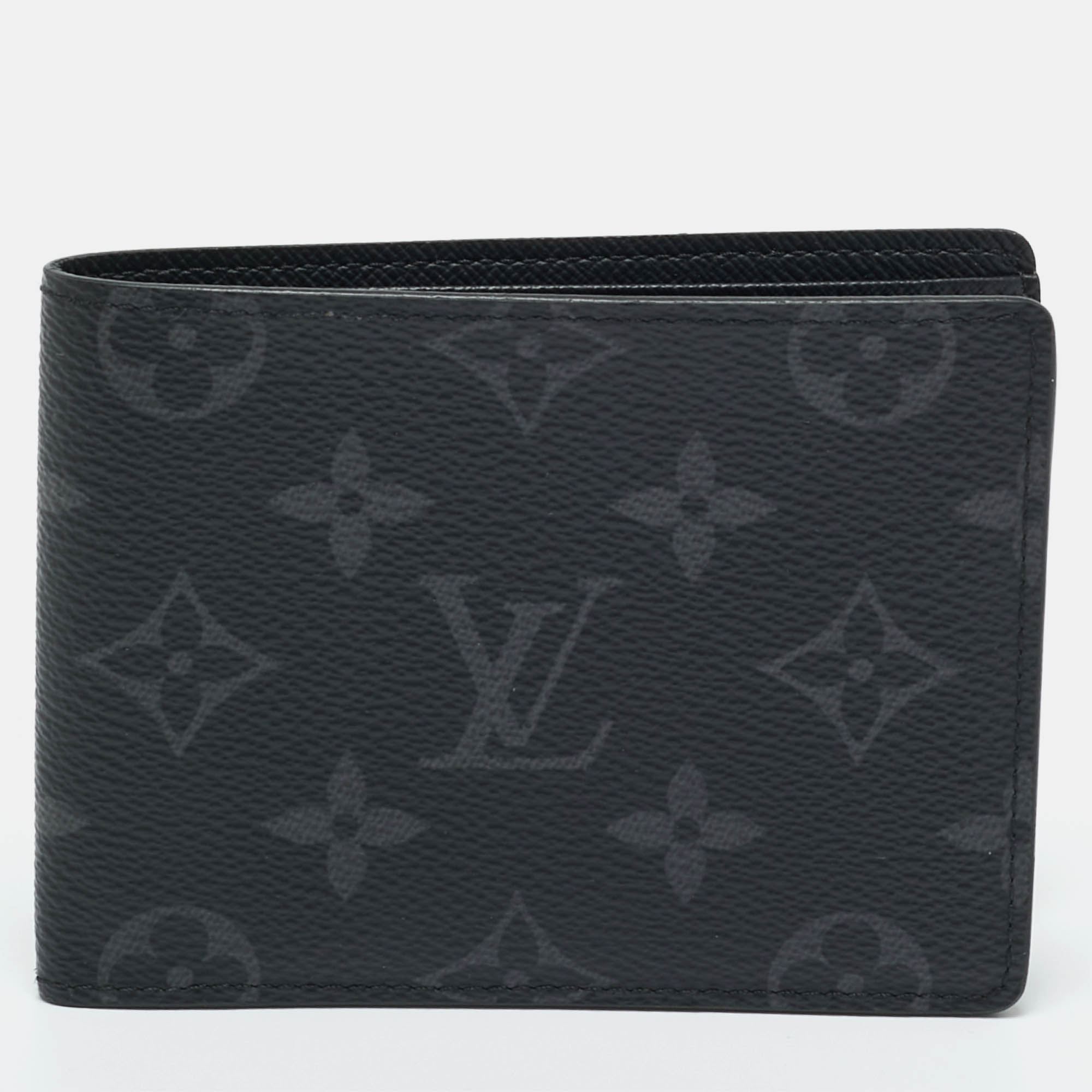 

Louis Vuitton Monogram Eclipse Canvas Multiple Wallet, Black