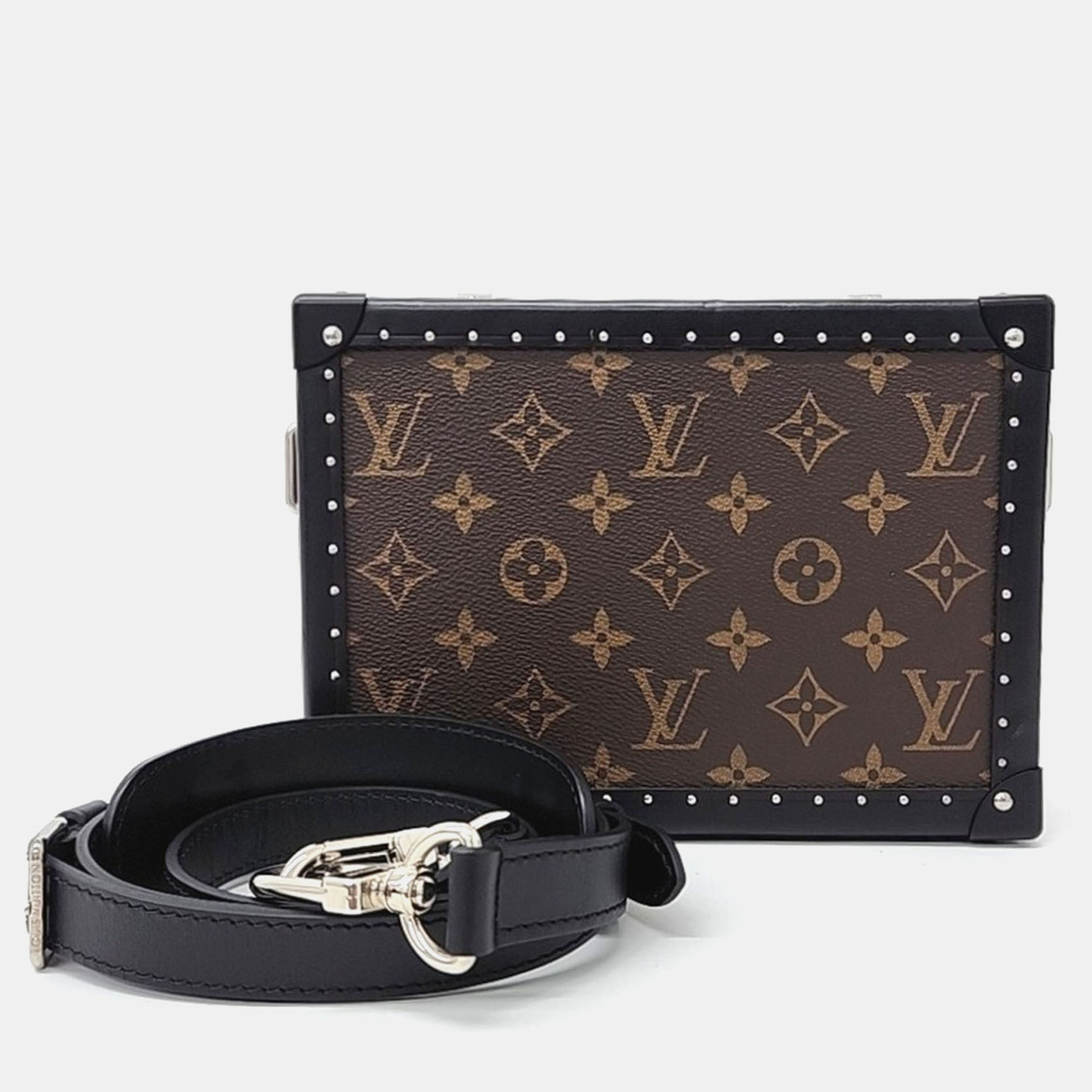 

Louis Vuitton Brown Coated Canvas Makassar Clutch Box