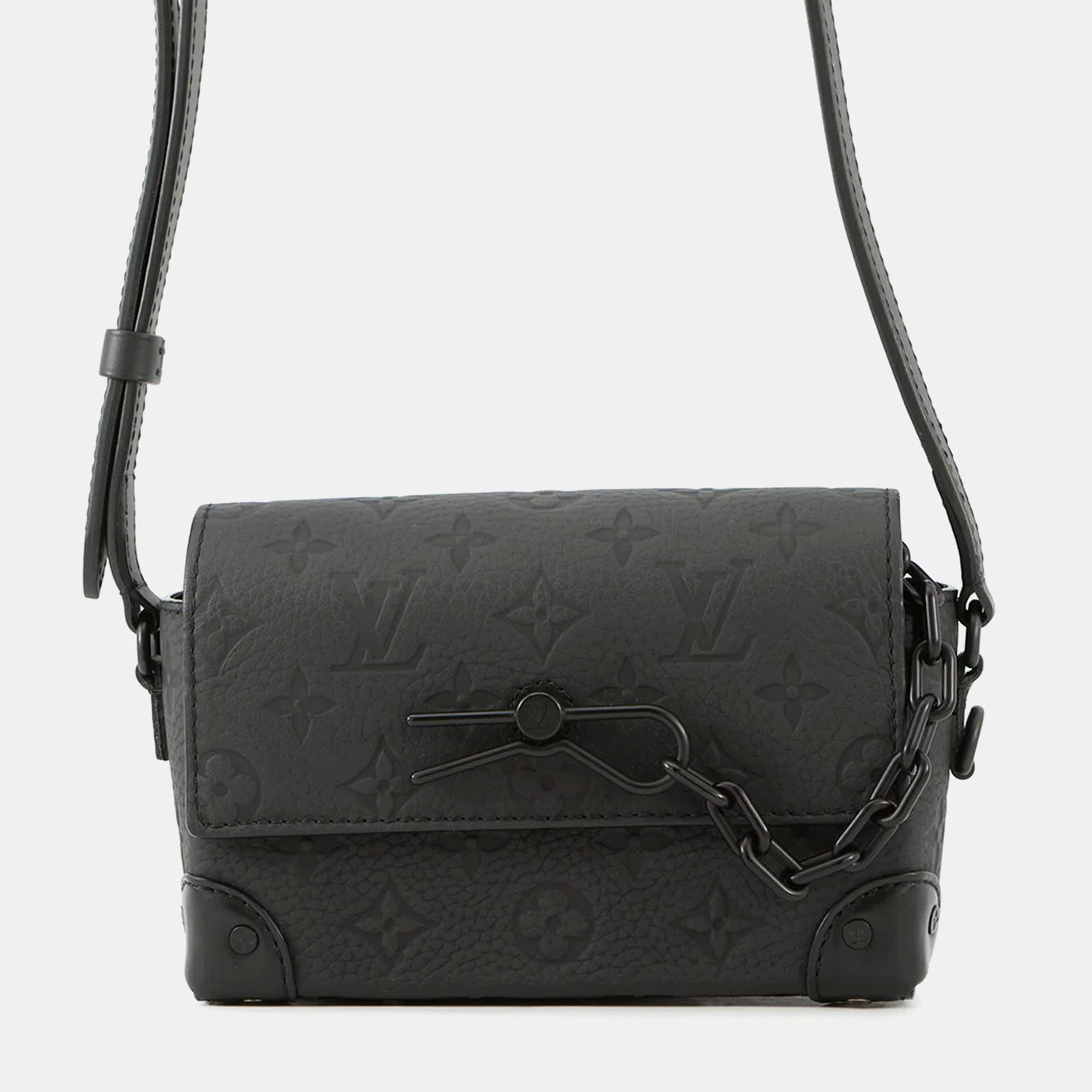 Pre-owned Louis Vuitton Steamer Wearable Wallet Noir Monogram Taurillon In Black