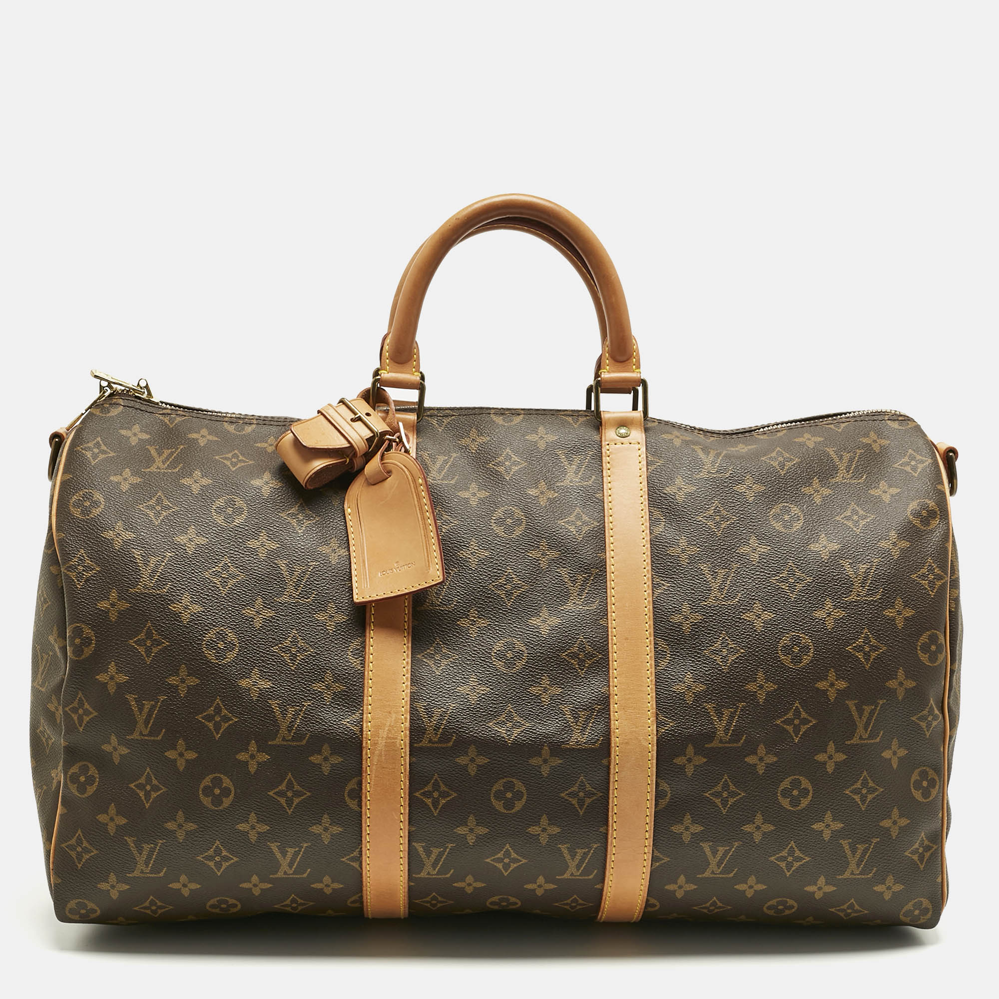 

Louis Vuitton Monogram Canvas Keepall Bandouliere 50 Bag, Brown