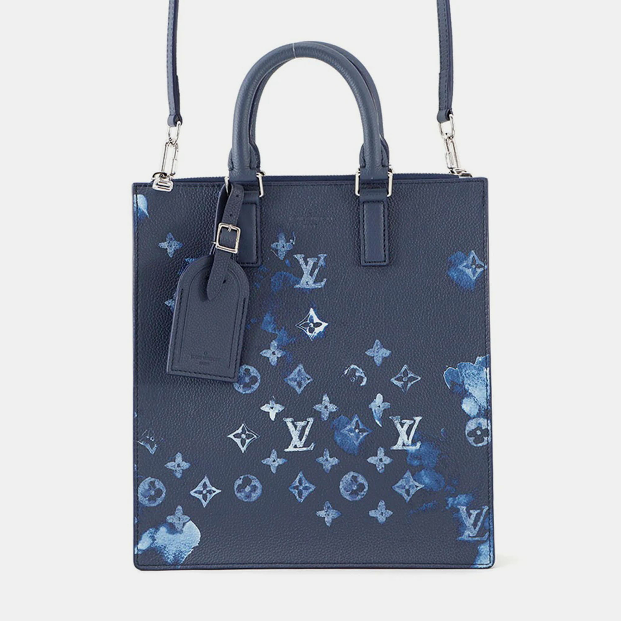 

Louis Vuitton Sac Plat Messenger Navy Monogram Watercolor, Navy blue