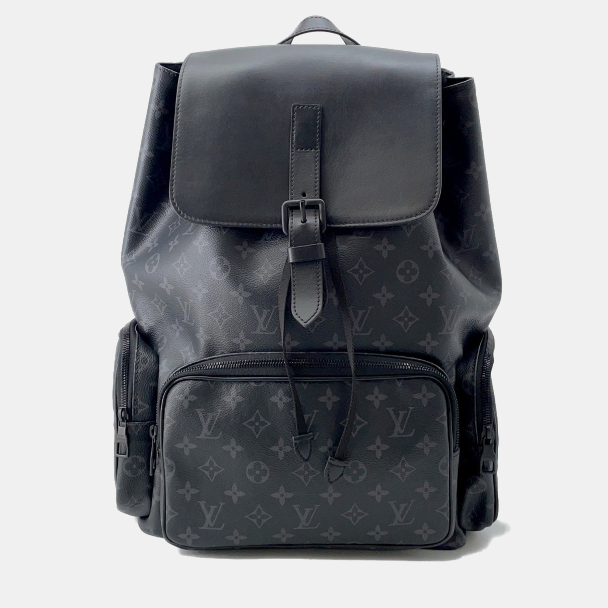 Pre-owned Louis Vuitton Backpack Monogram Eclipse Trio Black