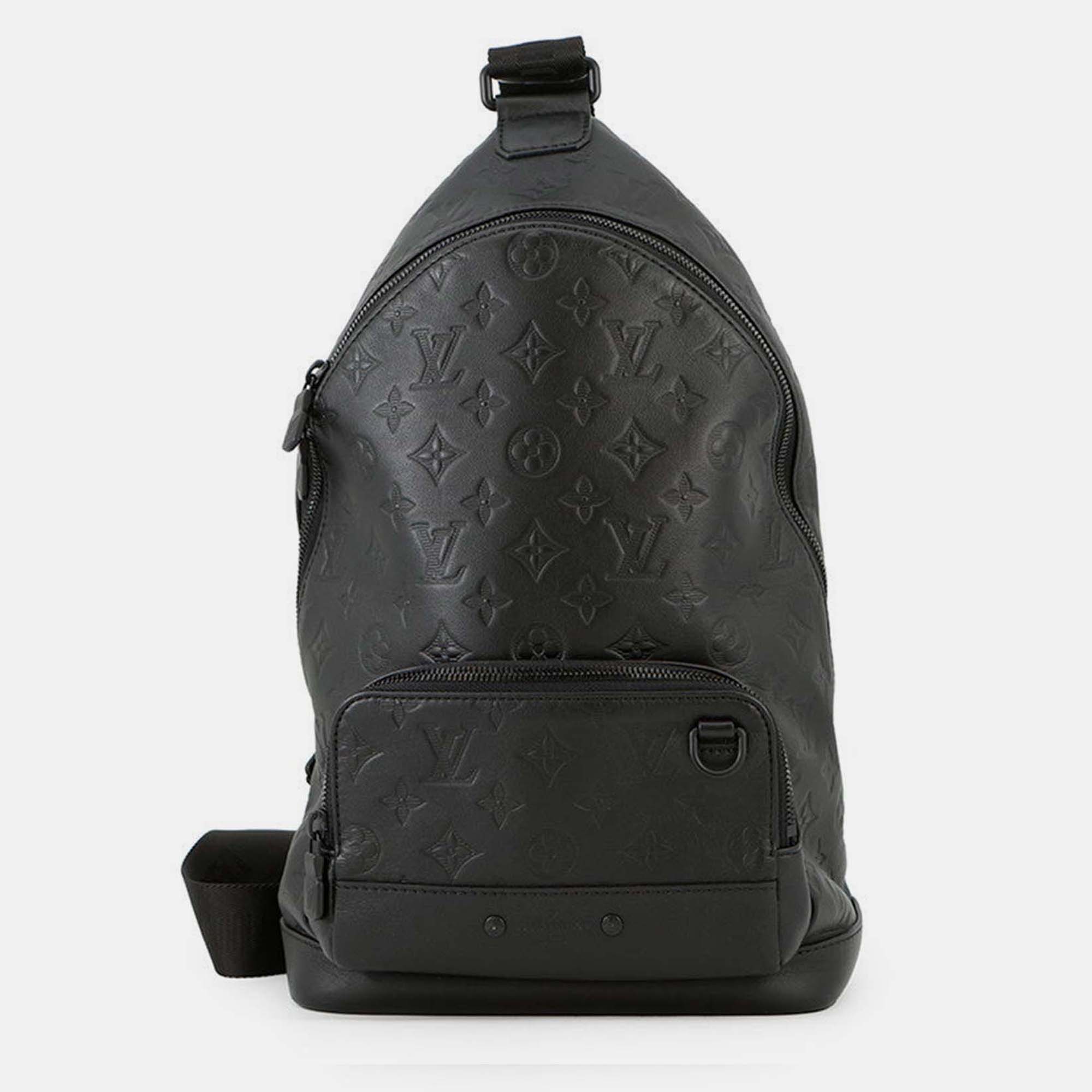 

Louis Vuitton Racer Sling Bag Noir Monogram Shadow Backpack, Black