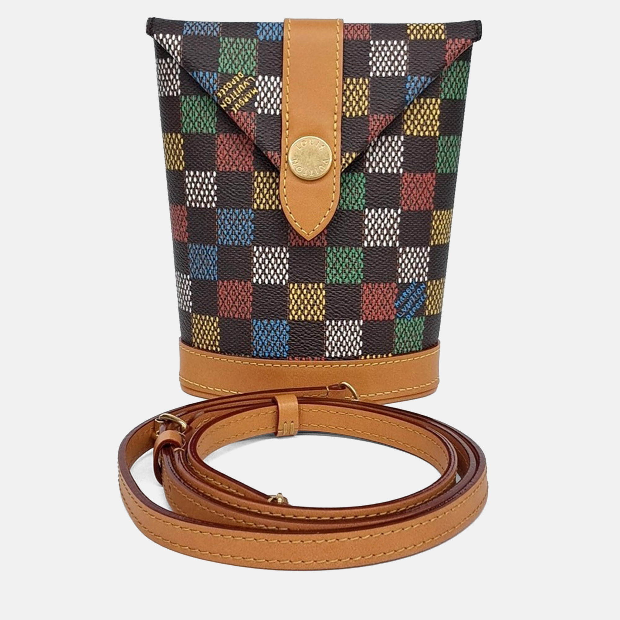 

Louis Vuitton Damier Envelope Pouch Brown Damier Ebene Canvas Clutch, Multicolor