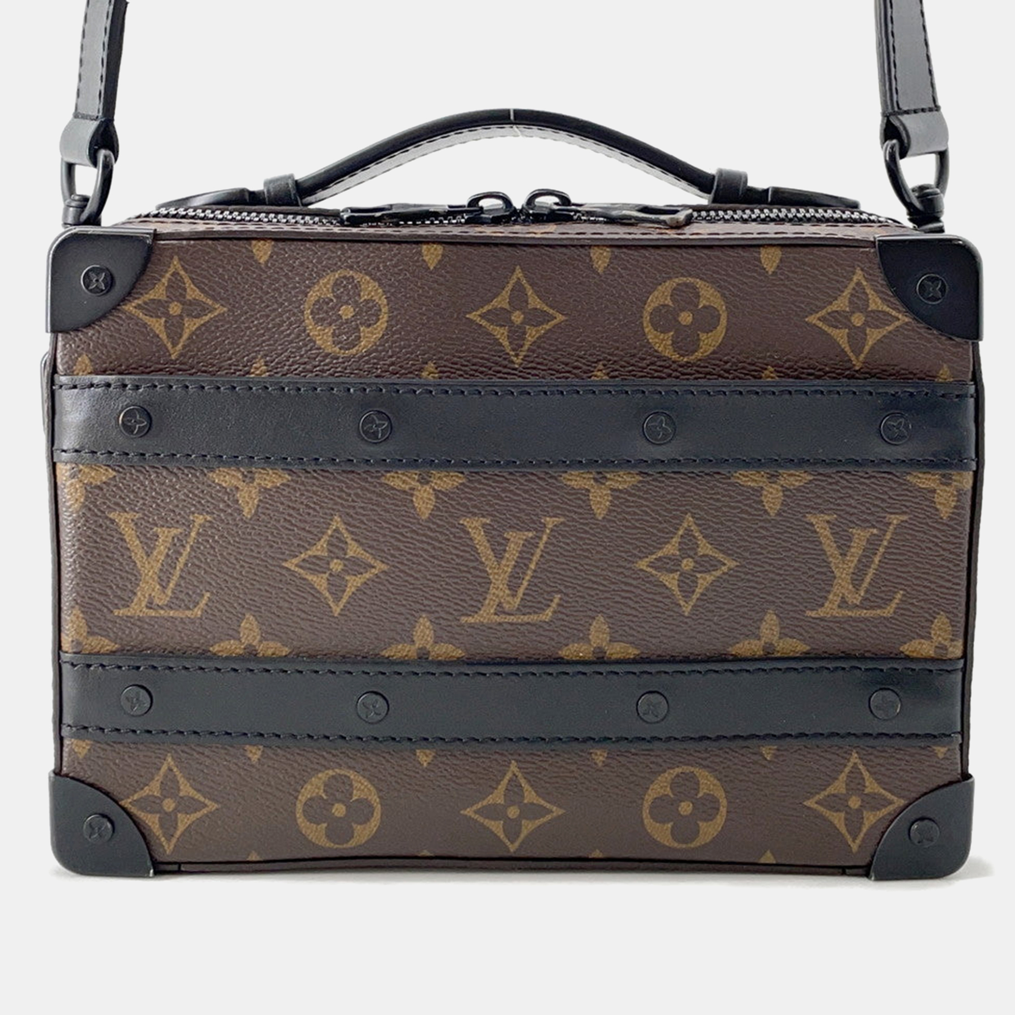 

Louis Vuitton Handle Soft Trunk Black Monogram Macassar Canvas Top Handle Bag