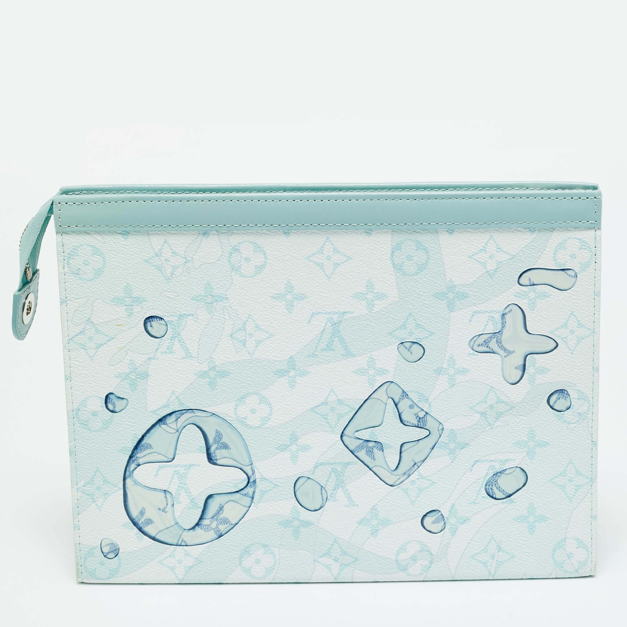 

Louis Vuitton Monogram Aquagarden Canvas Pochette Voyage MM, Blue