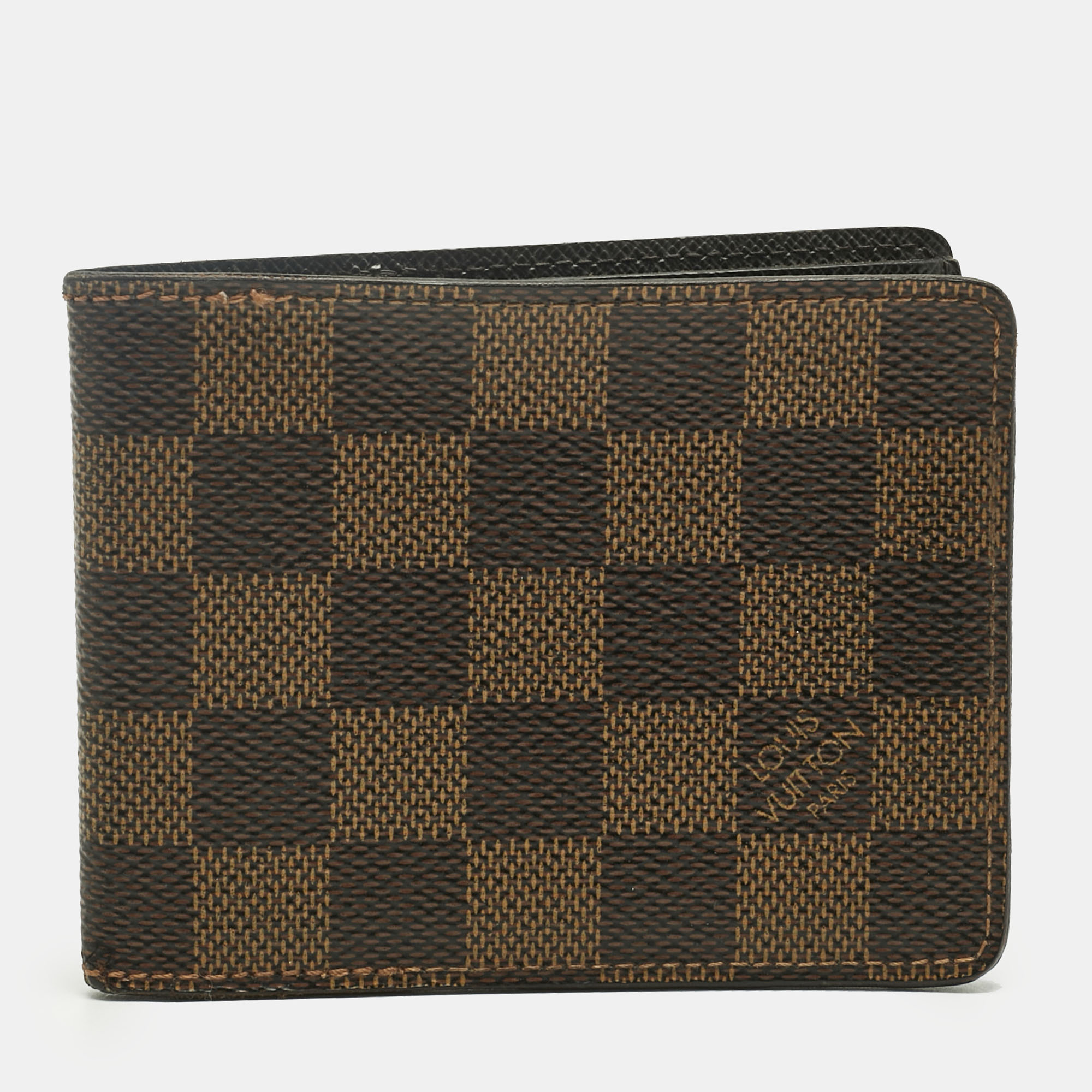 

Louis Vuitton Damier Ebene Canvas Slender Wallet, Brown