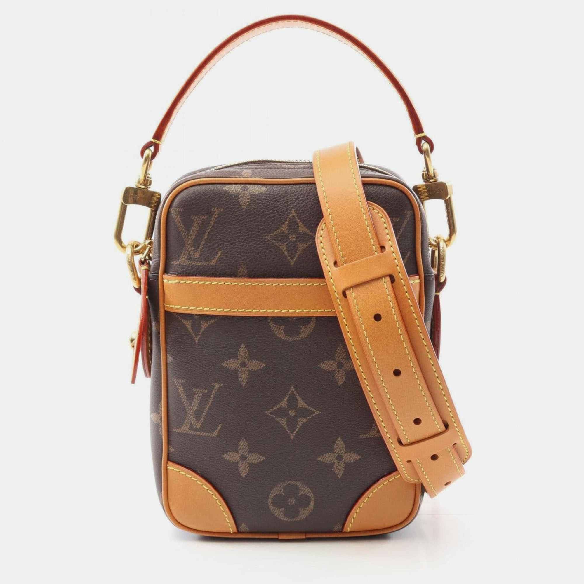 

Louis Vuitton Danube Monogram Brown Coated Canvas Leather Crossbody Bag