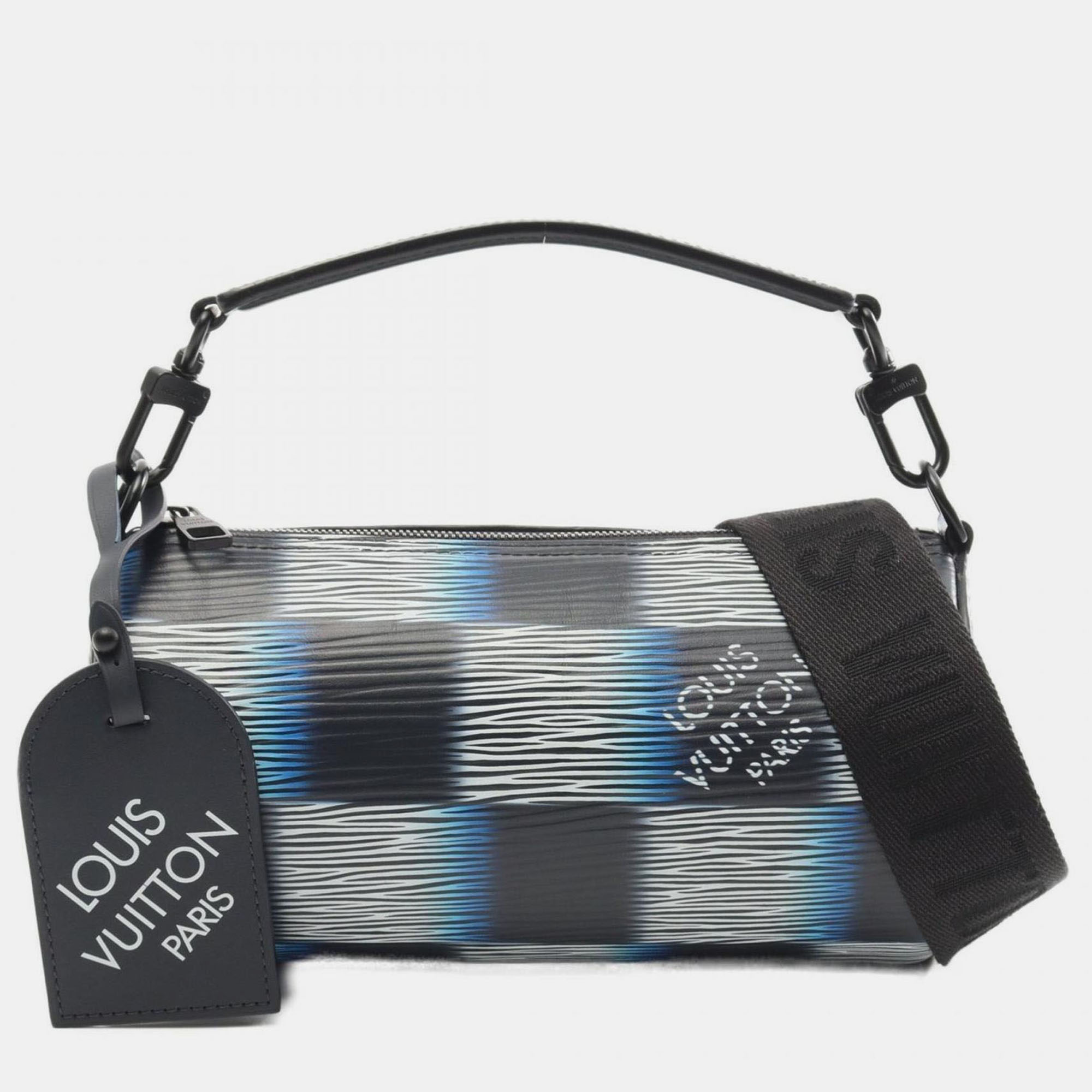 

Louis Vuitton Soft Polochon Pm Damier Rush Handbag Leather Blue Black