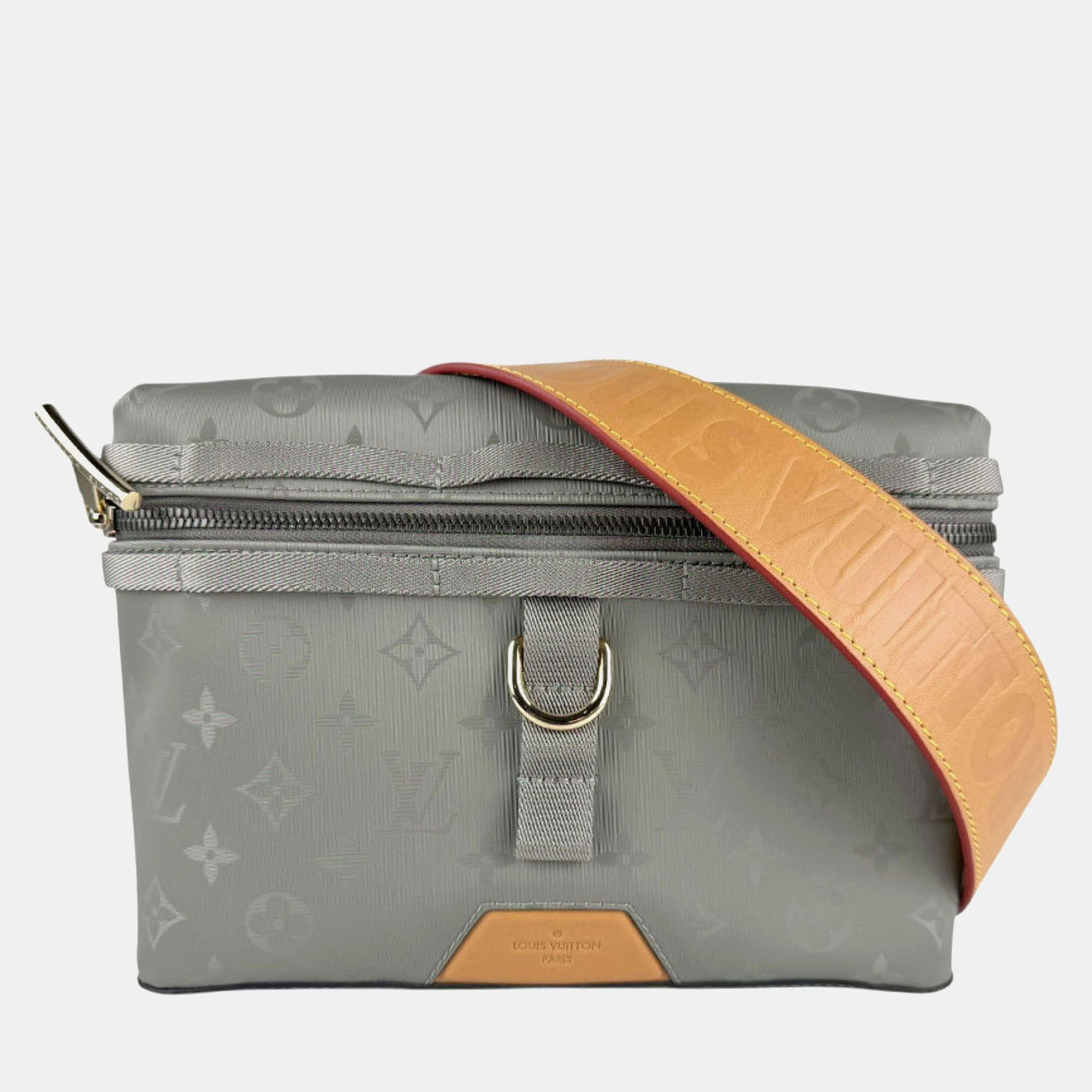 

Louis Vuitton Monogram Titanium PM Shoulder Bag In Nylon Canvas Gray, Grey