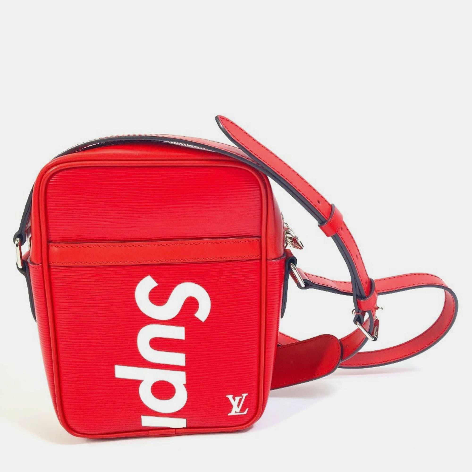 

Louis Vuitton Epi Danube Pm Shoulder Bag Supreme Collaboration Electric Leather Red