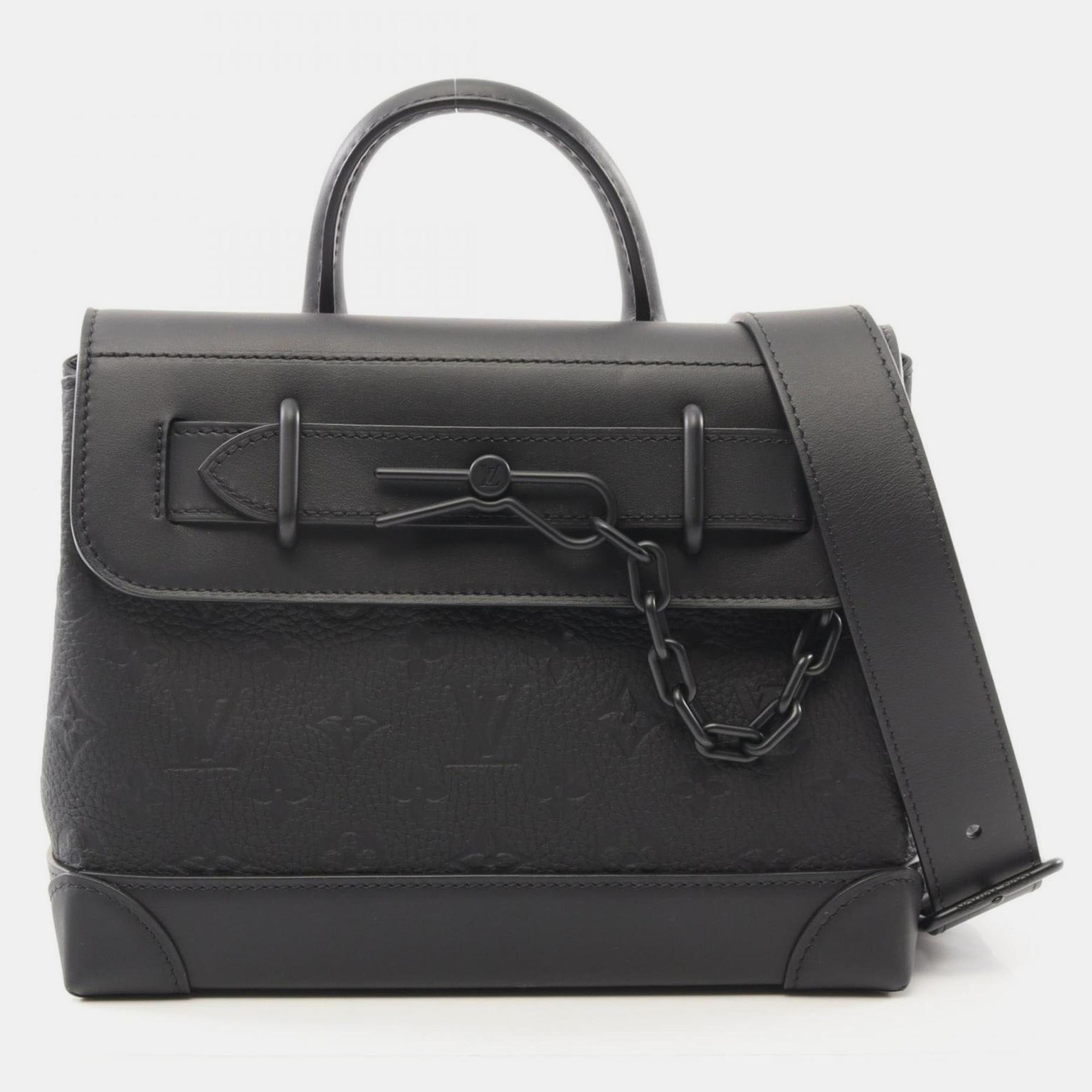 

Louis Vuitton Steamer Pm Handbag Leather Monogram Taurillon Black
