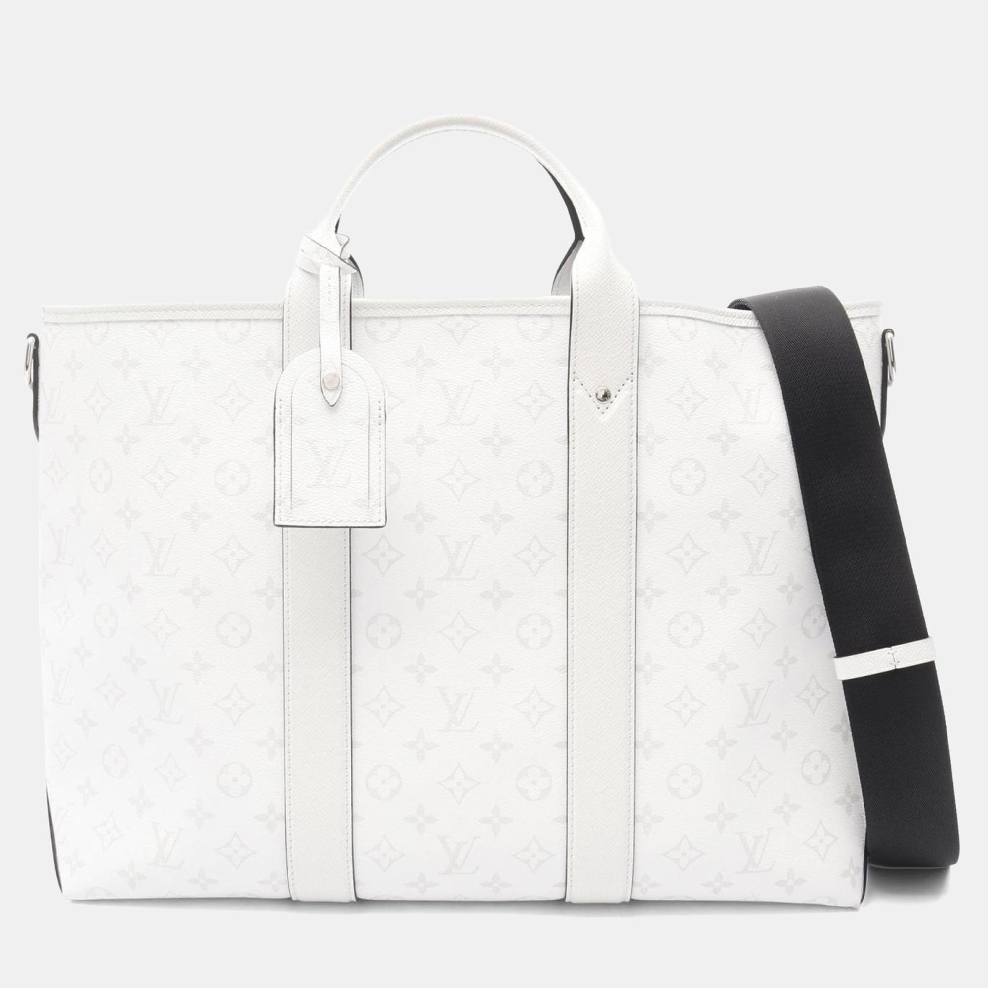 

Louis Vuitton Weekend Tote Nm Coated Canvas And Leather Taiga Rama Bag White