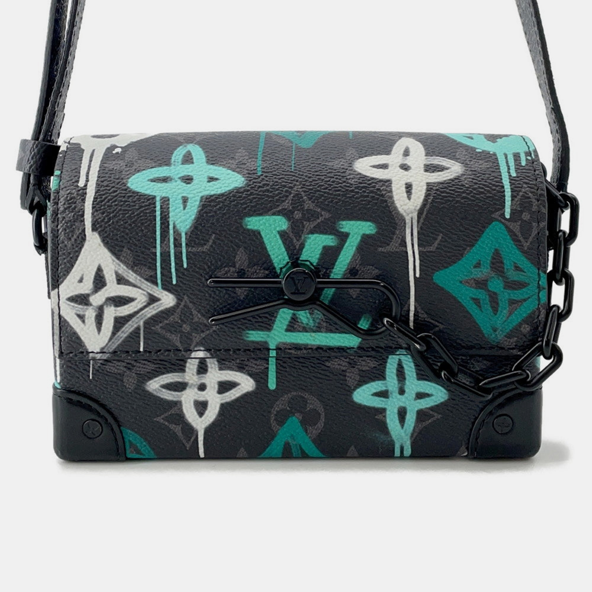 Pre-owned Louis Vuitton Steamer Wearable Wallet Black Monogram Eclipse