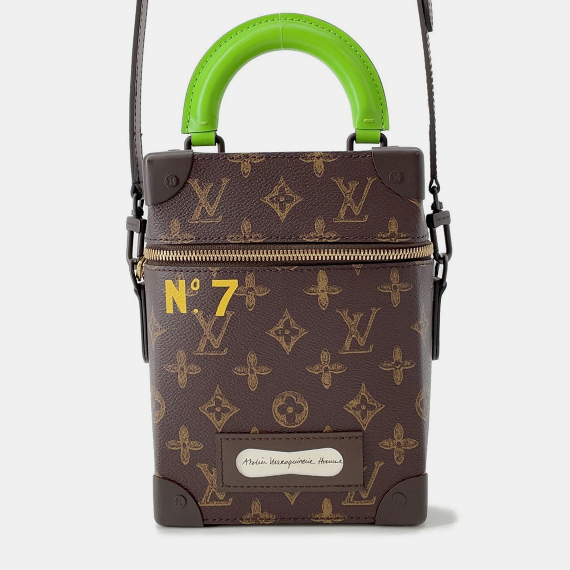 

Louis Vuitton Vertical Box Trunk Green Monogram, Brown