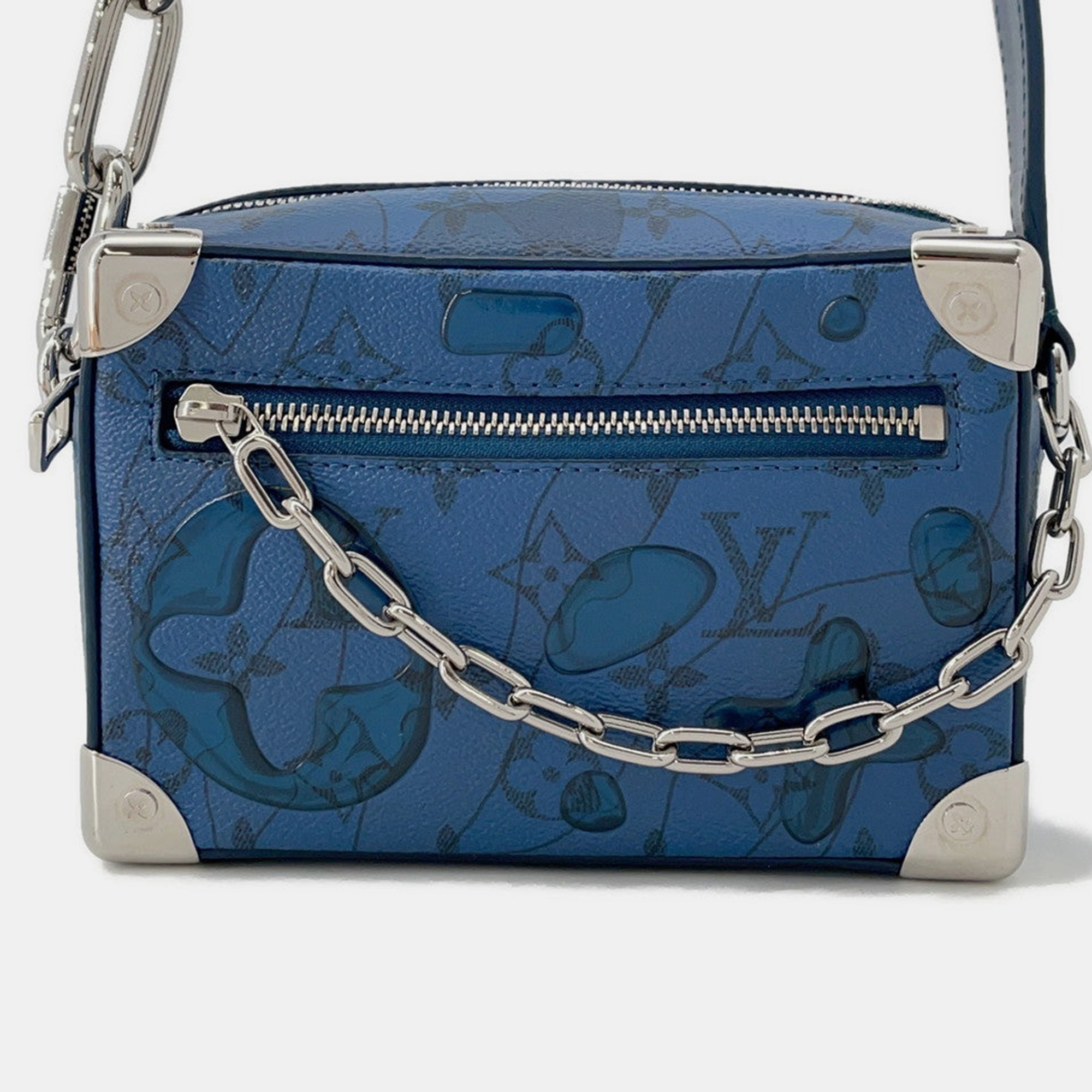 

Louis Vuitton Mini Soft Trunk Blue Monogram Aqua Garden