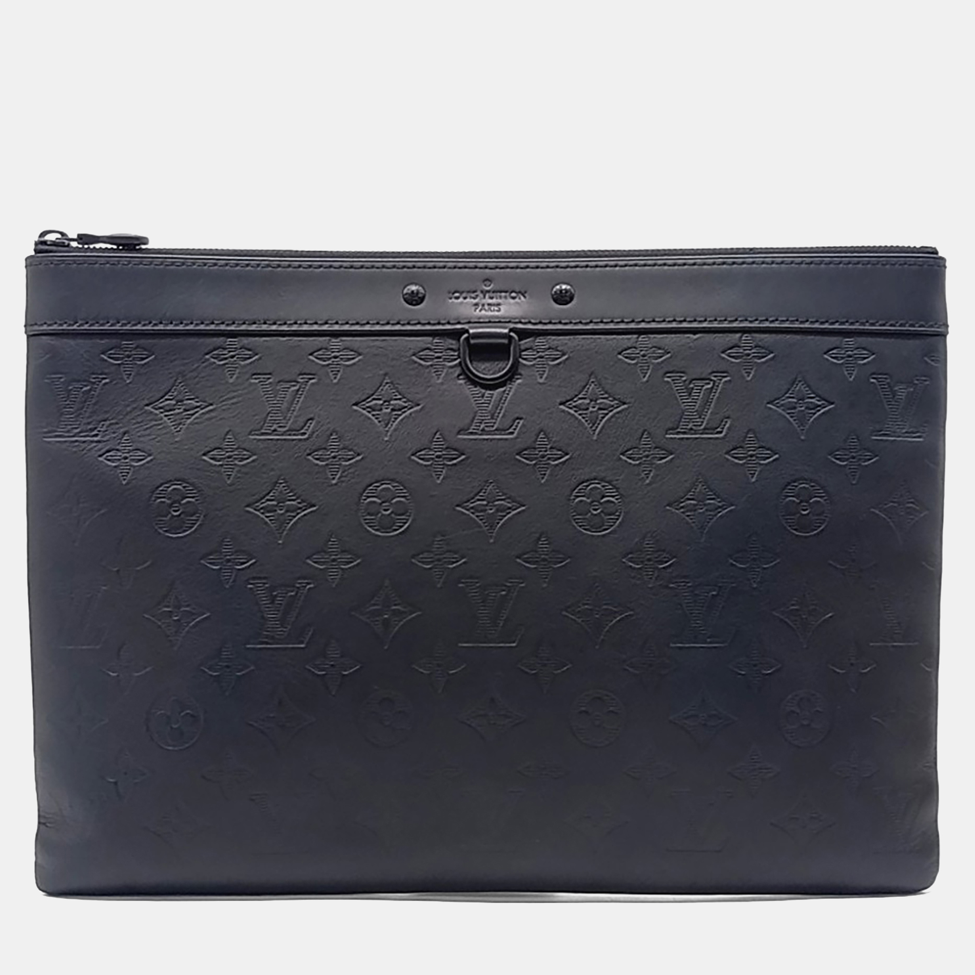 

Louis Vuitton Black Leather Shadow Discovery Pochette Clutch