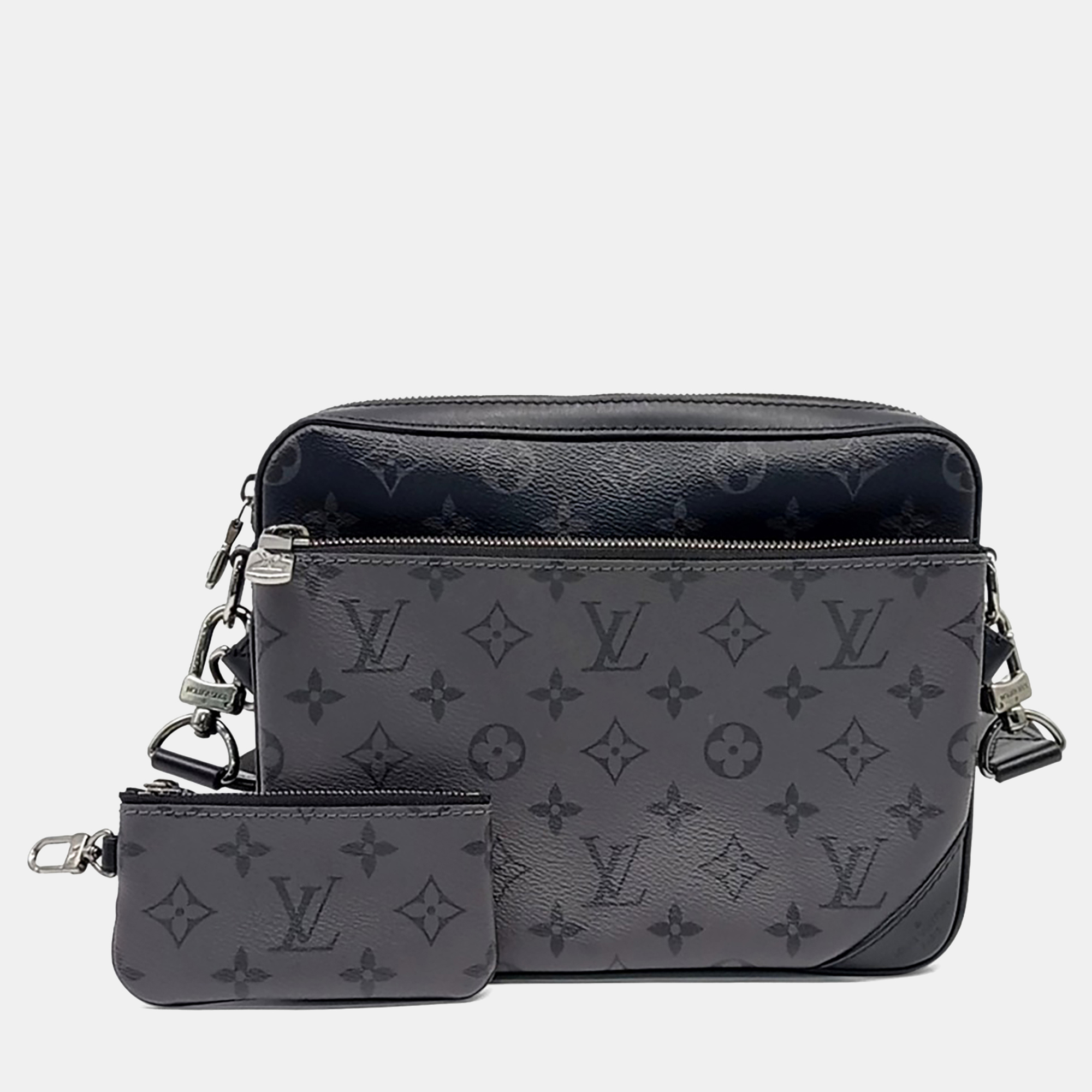 

Louis Vuitton Grey Leather and PVC Eclipse Trio Messenger
