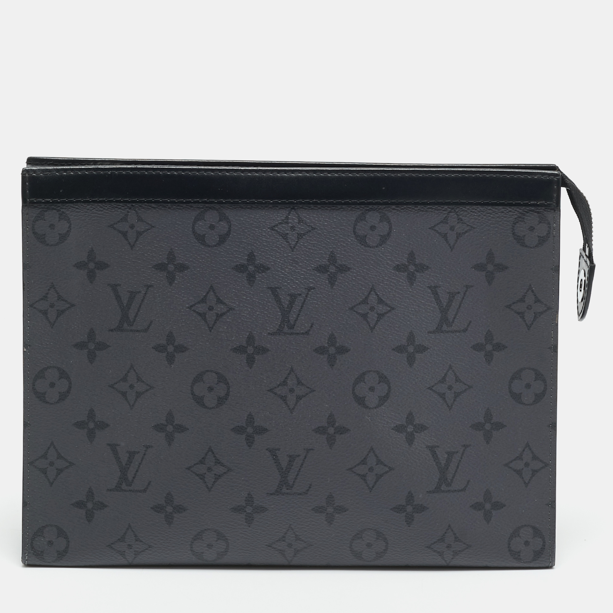 

Louis Vuitton Voyage MM Monogram Eclipse Reverse Canvas Pochette, Black