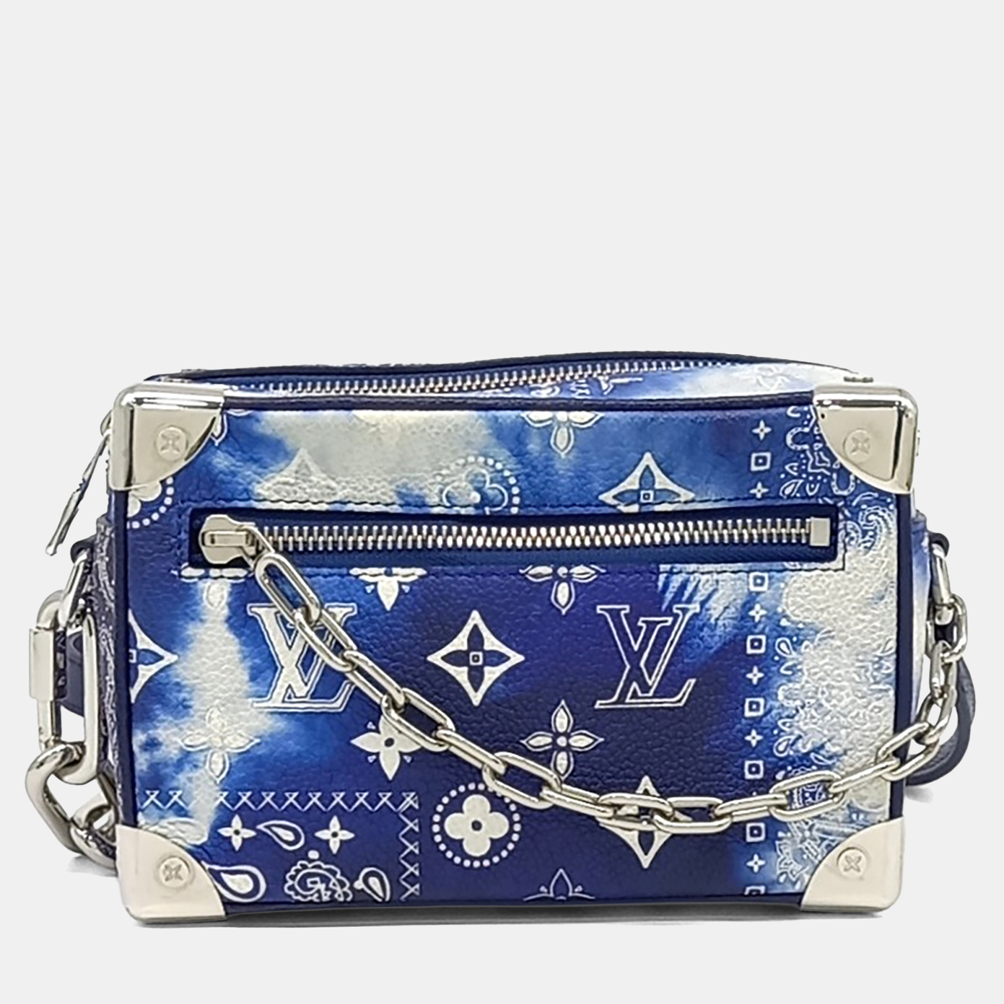 

Louis Vuitton Blue Leather Mini Soft Trunk