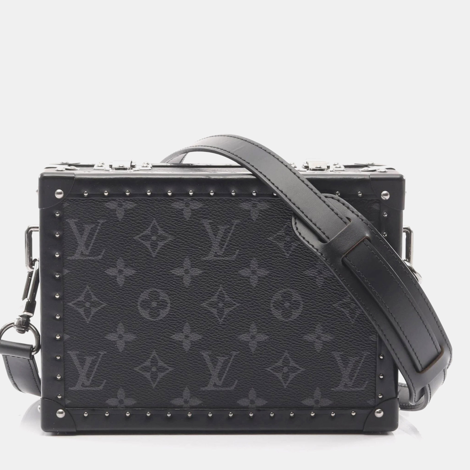 

Louis Vuitton Monogram Eclipse Clutch Box Shoulder Bag In Pvc-Coated Canvas And Leather Black