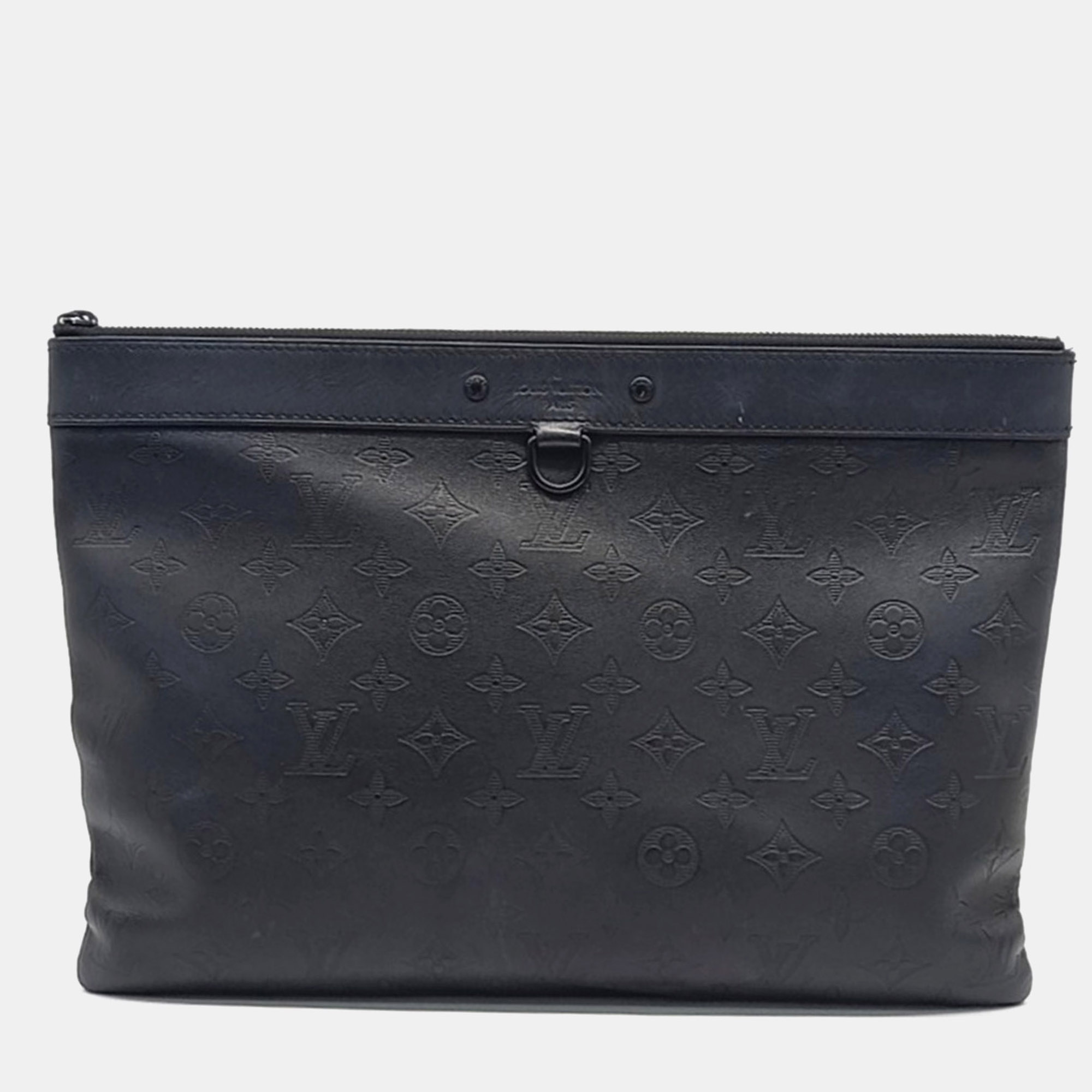 

Louis Vuitton Black Leather Shadow Discovery Pochette Clutch