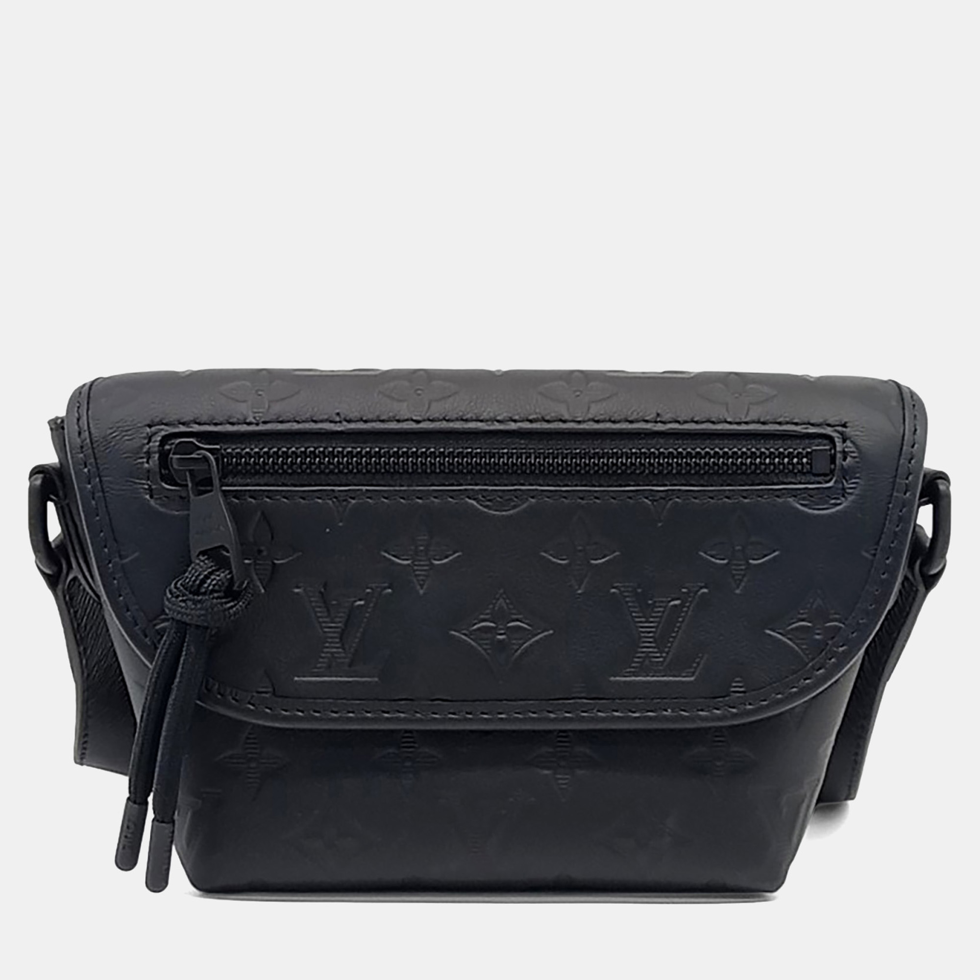 

Louis Vuitton Black Leather Shadow Pulse Wearable Wallet