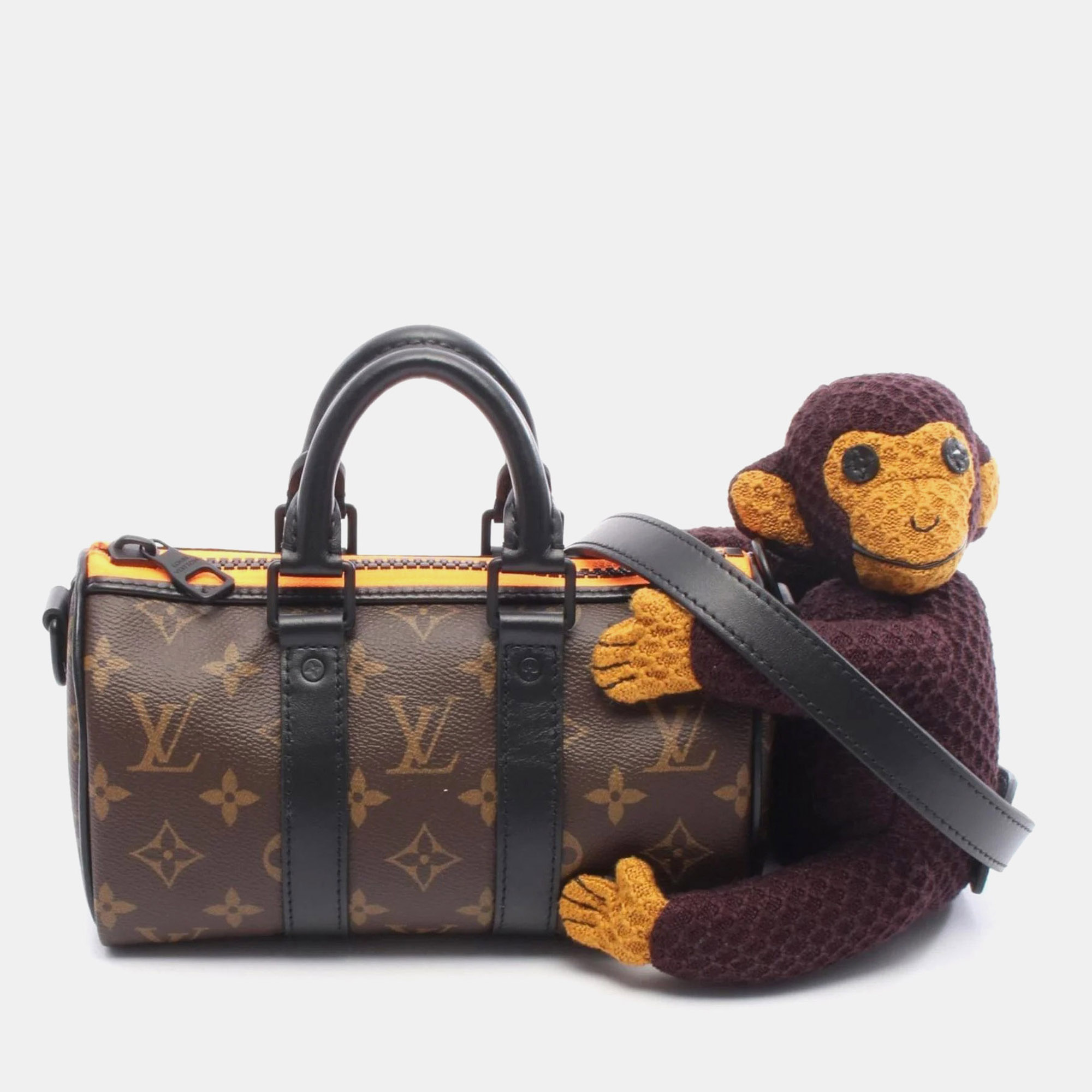 

Louis Vuitton Keepall  Monogram Lv Friend Monkey Handbag Pvc-Coated Canvas And Leather Brown/Multicolor