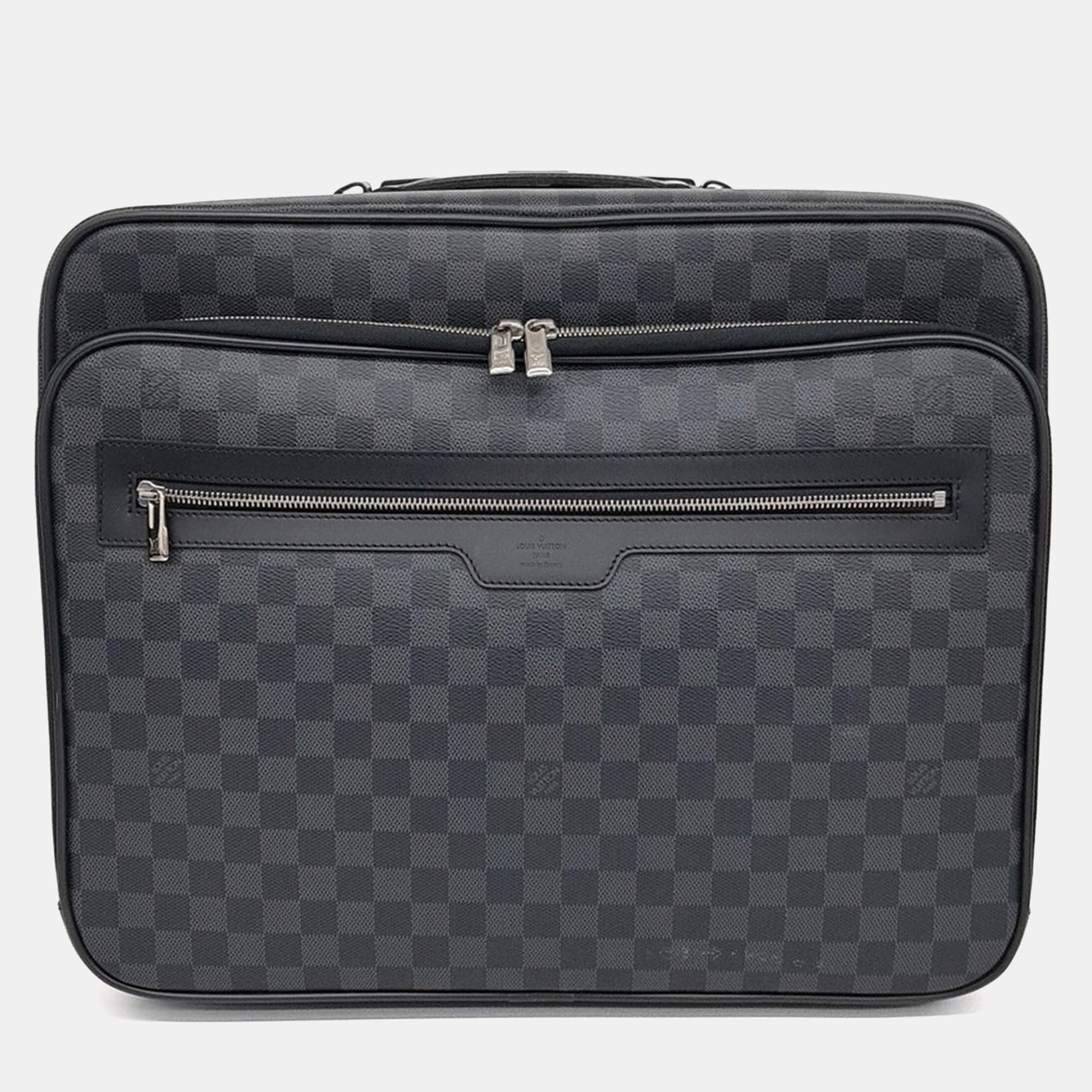 

Louis Vuitton Black Canvas Graphite Pilot Case