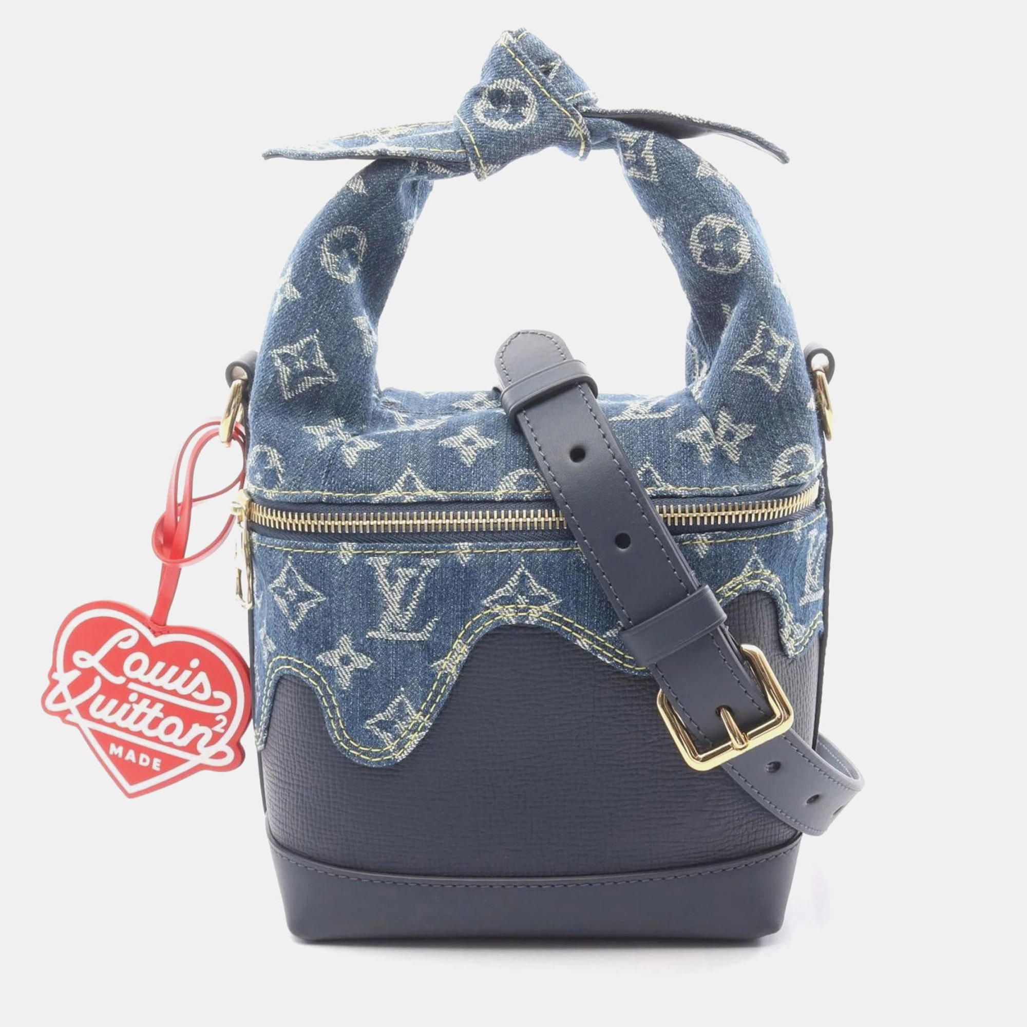

Louis Vuitton Cruiser Lv Squared Handbag Denim And Taurillon Leather Navy, Navy blue