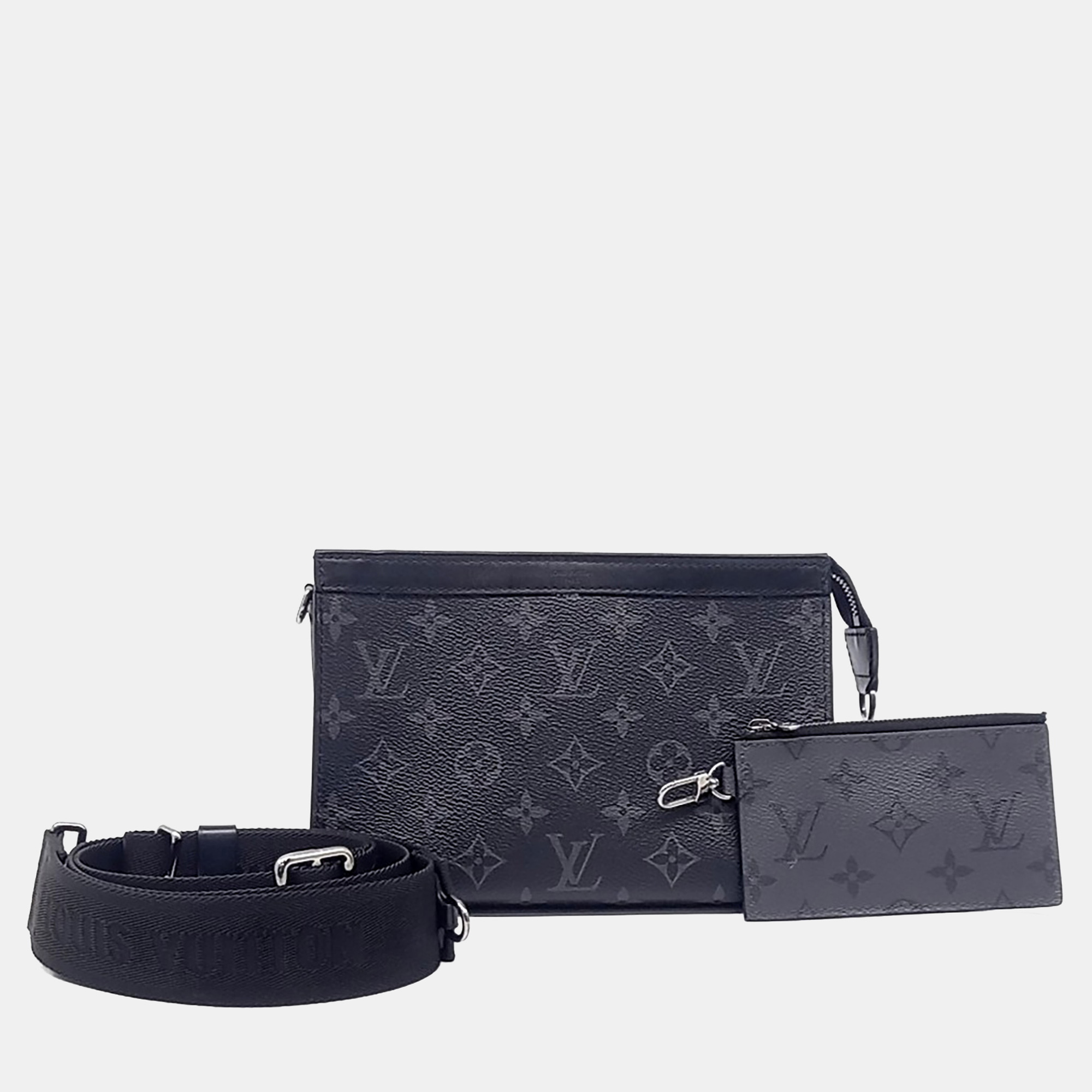

Louis Vuitton Black Coated Canvas and Leather Eclipse Gaston Wearable Wallet