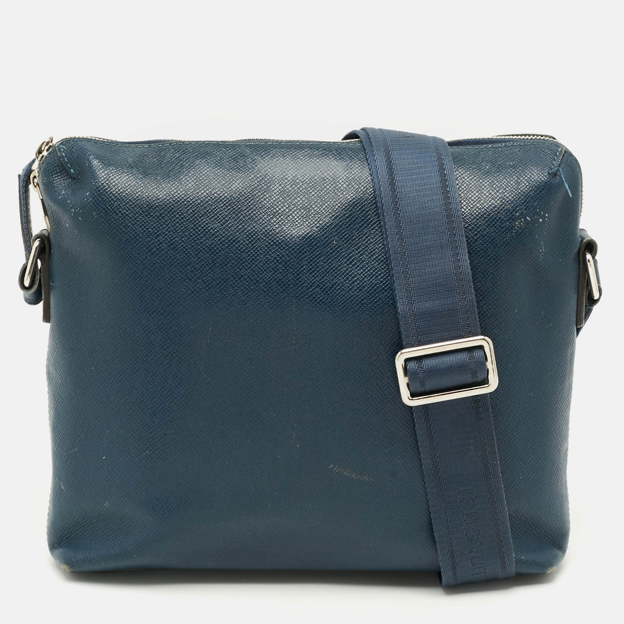 

Louis Vuitton Grigori PM Blue Taiga Leather Messenger Bag