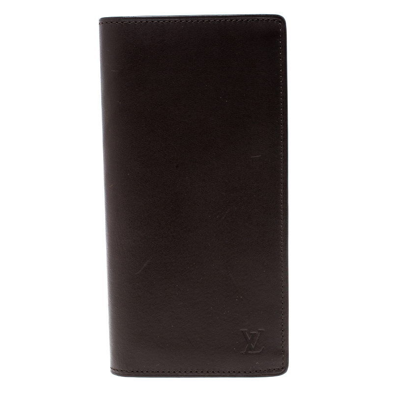 Louis Vuitton Dark Brown Leather Organizer Wallet