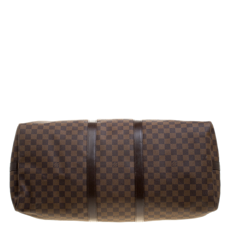 LOUIS VUITTON: Damier Ebene Keepall Bandouliere 55 – Luv Luxe Scottsdale