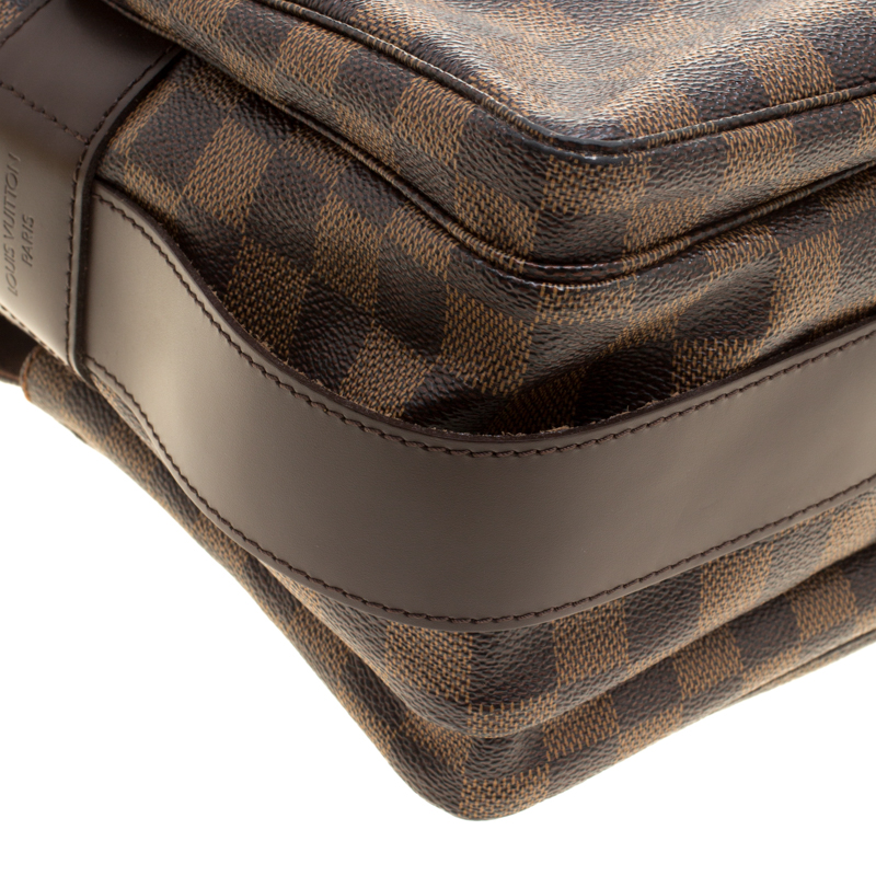 Louis Vuitton Naviglio Ebene Damier Canvas Brown Cloth ref.564229 - Joli  Closet