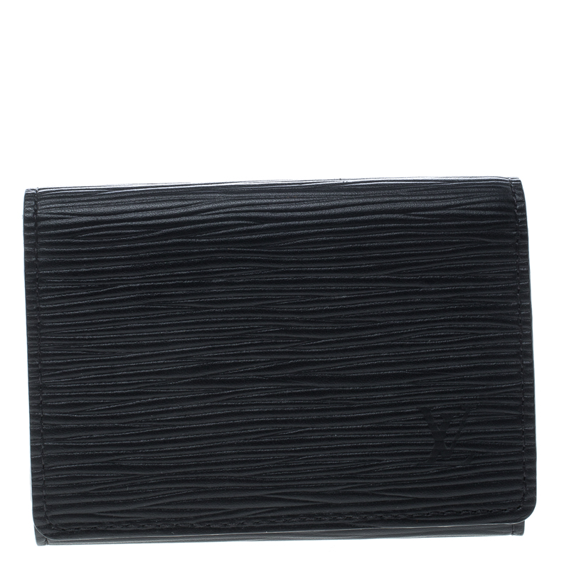 Louis Vuitton Black Epi Leather Card Case